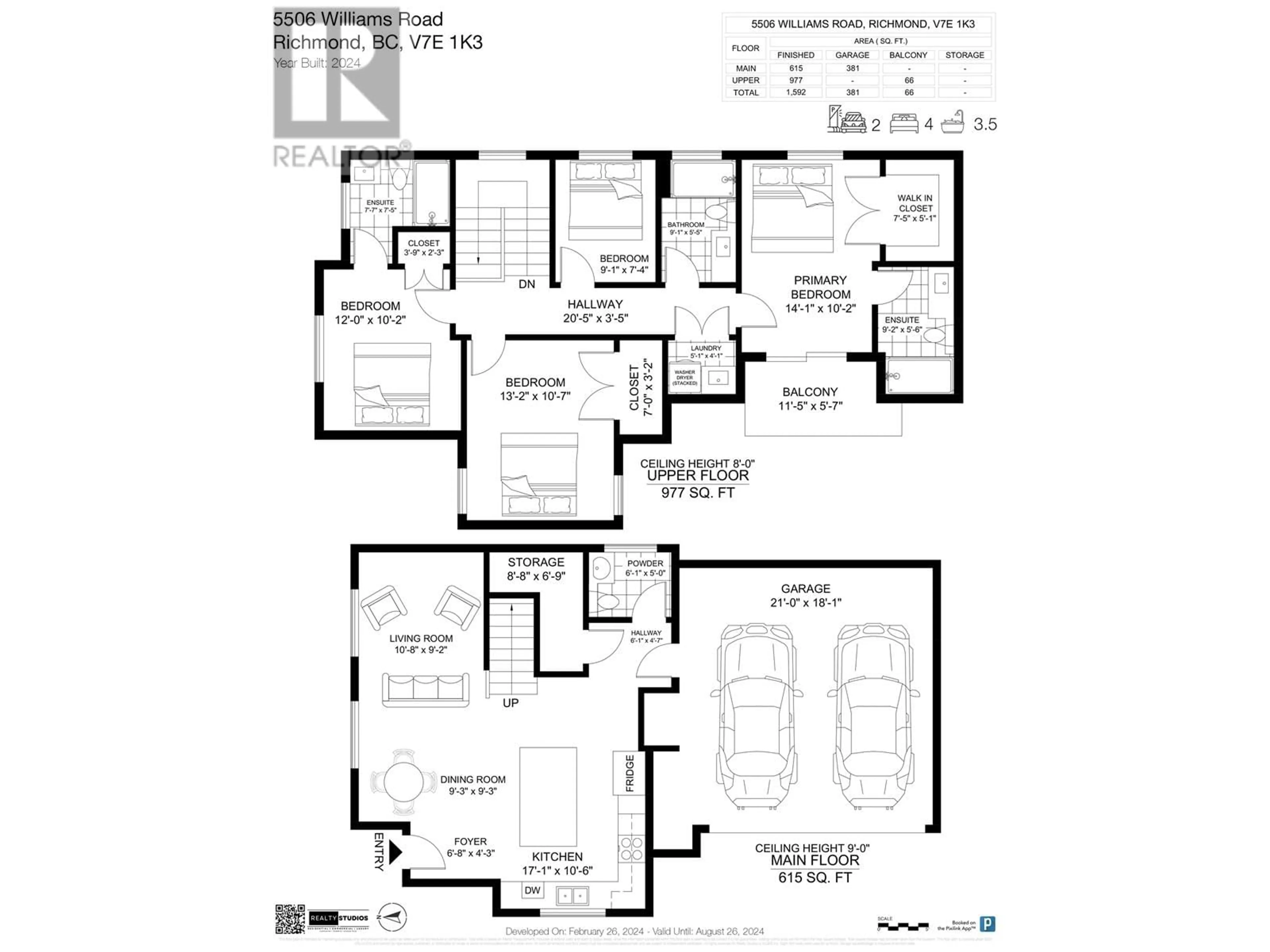 Floor plan for 5506 WILLIAMS ROAD, Richmond British Columbia V7E1K3