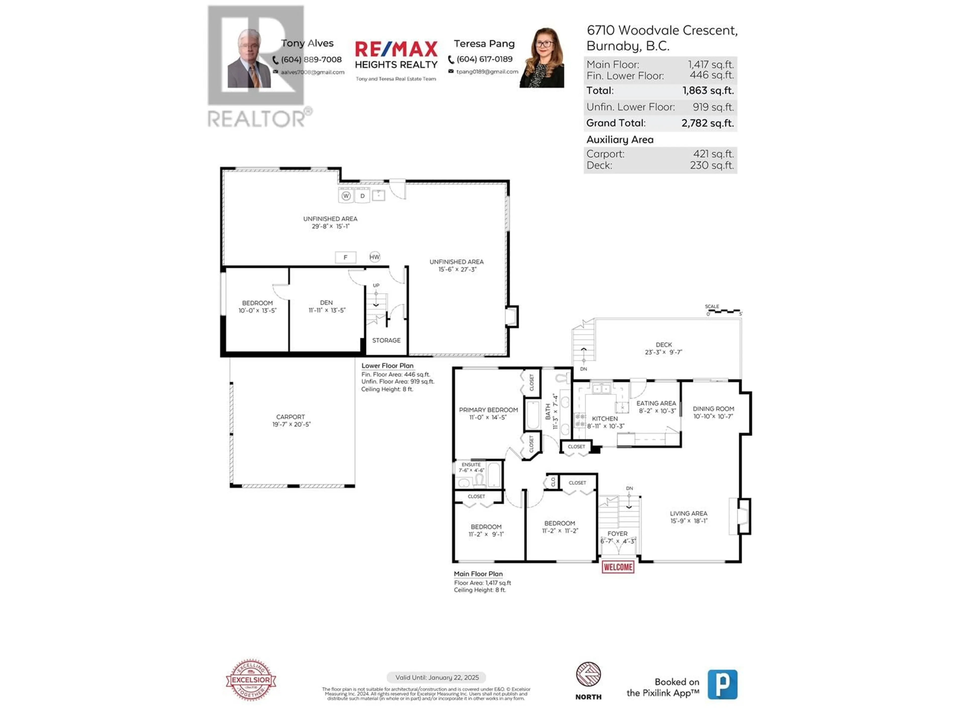 Floor plan for 6710 WOODVALE CRESCENT, Burnaby British Columbia V5B2R6