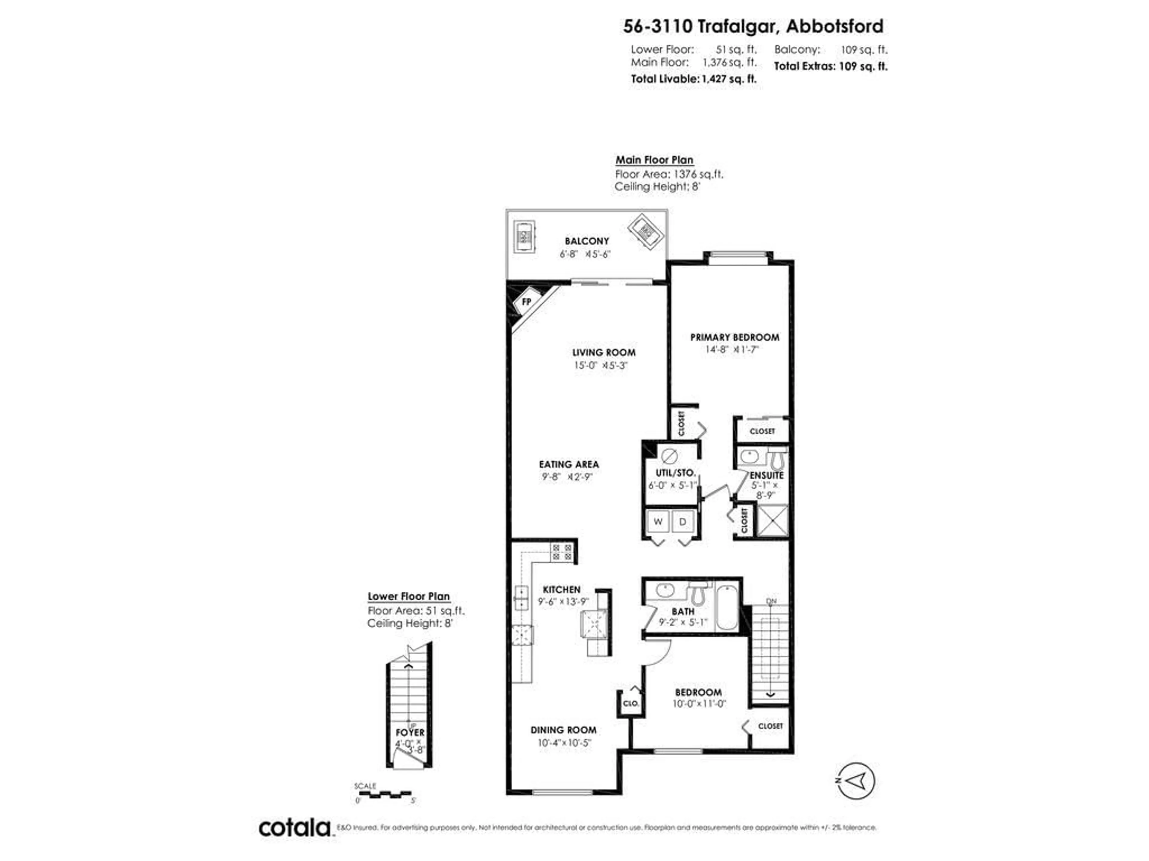 Floor plan for 56 3110 TRAFALGAR STREET, Abbotsford British Columbia V2S7X7