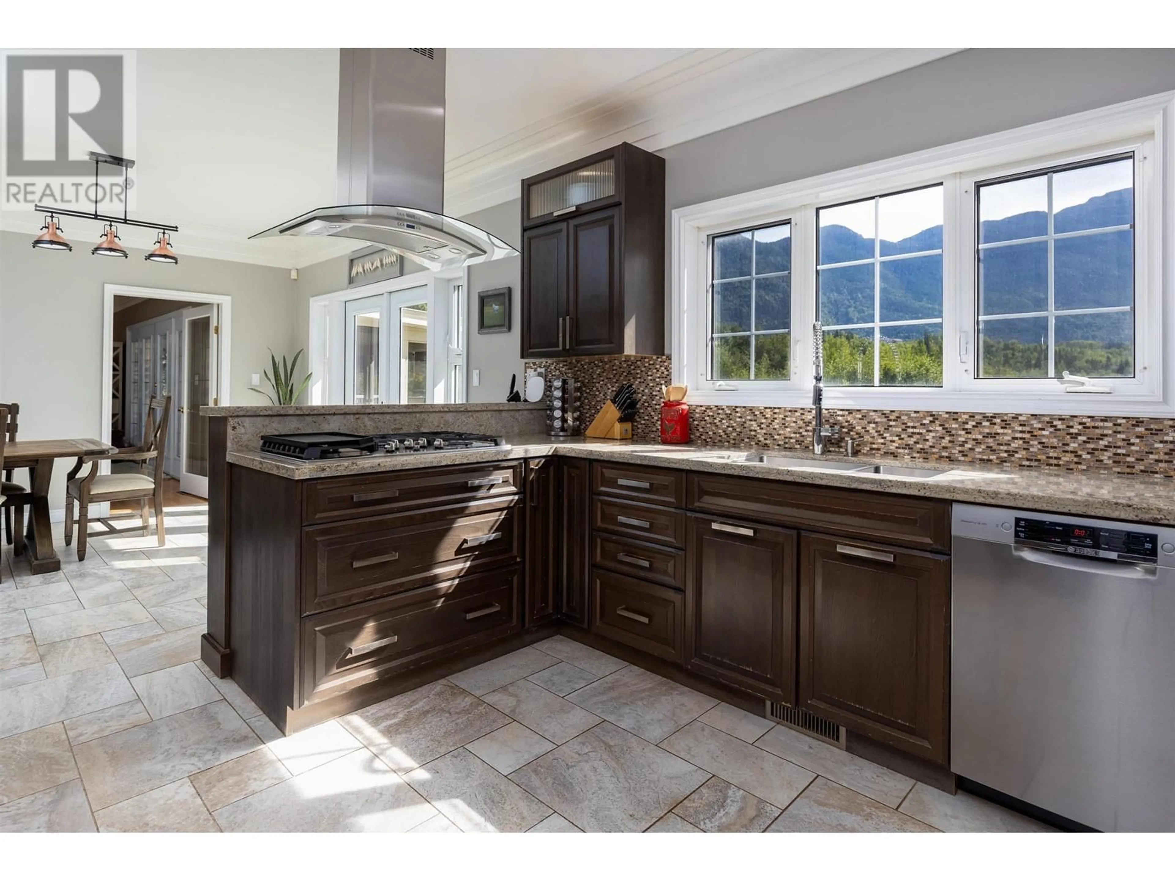 Contemporary kitchen, ceramic floors, mountain for 1920 LAUREL STREET, Terrace British Columbia V8G4Y4