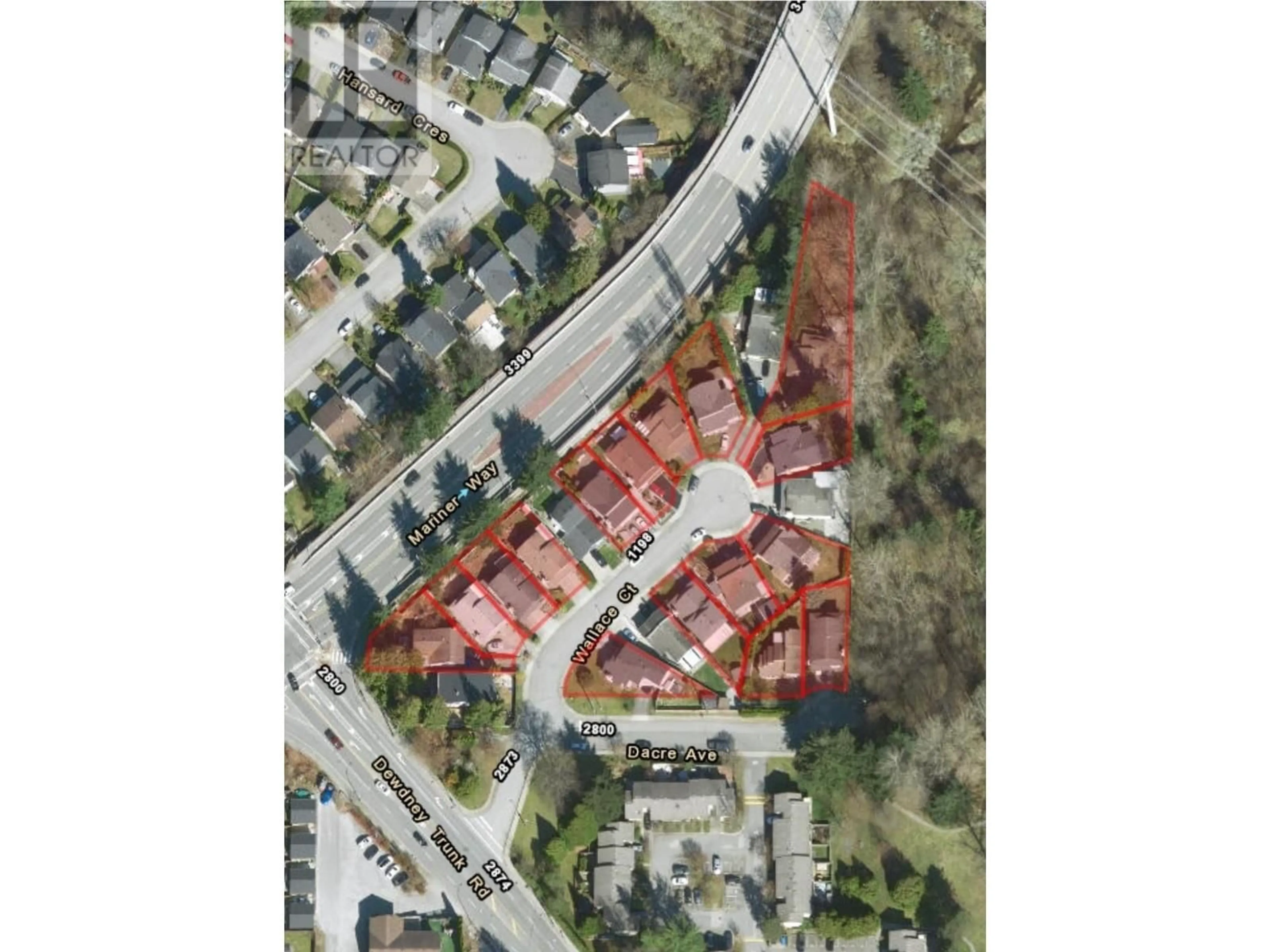 A pic from outside/outdoor area/front of a property/back of a property/a pic from drone, street for 1108 WALLACE COURT, Coquitlam British Columbia V3C4X4