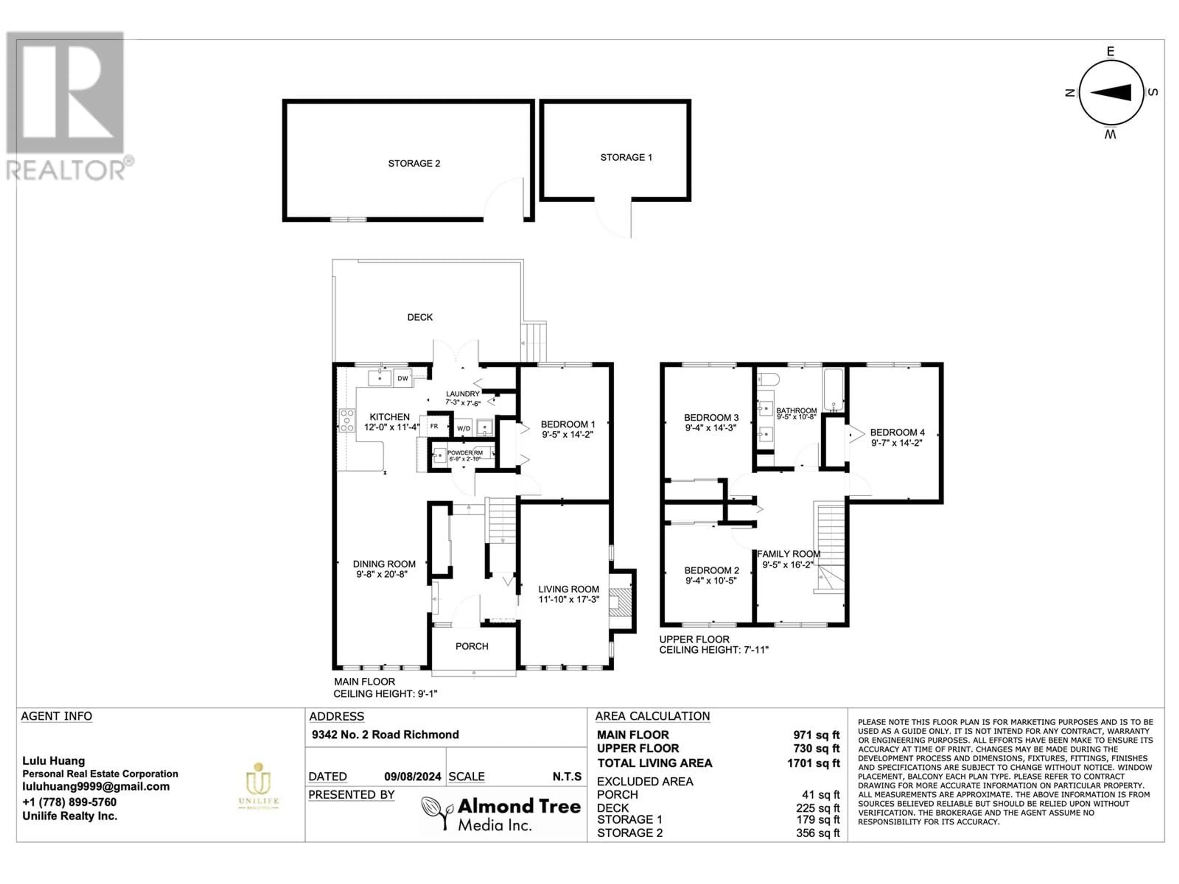 Floor plan for 9342 NO. 2 ROAD, Richmond British Columbia V7E2C8