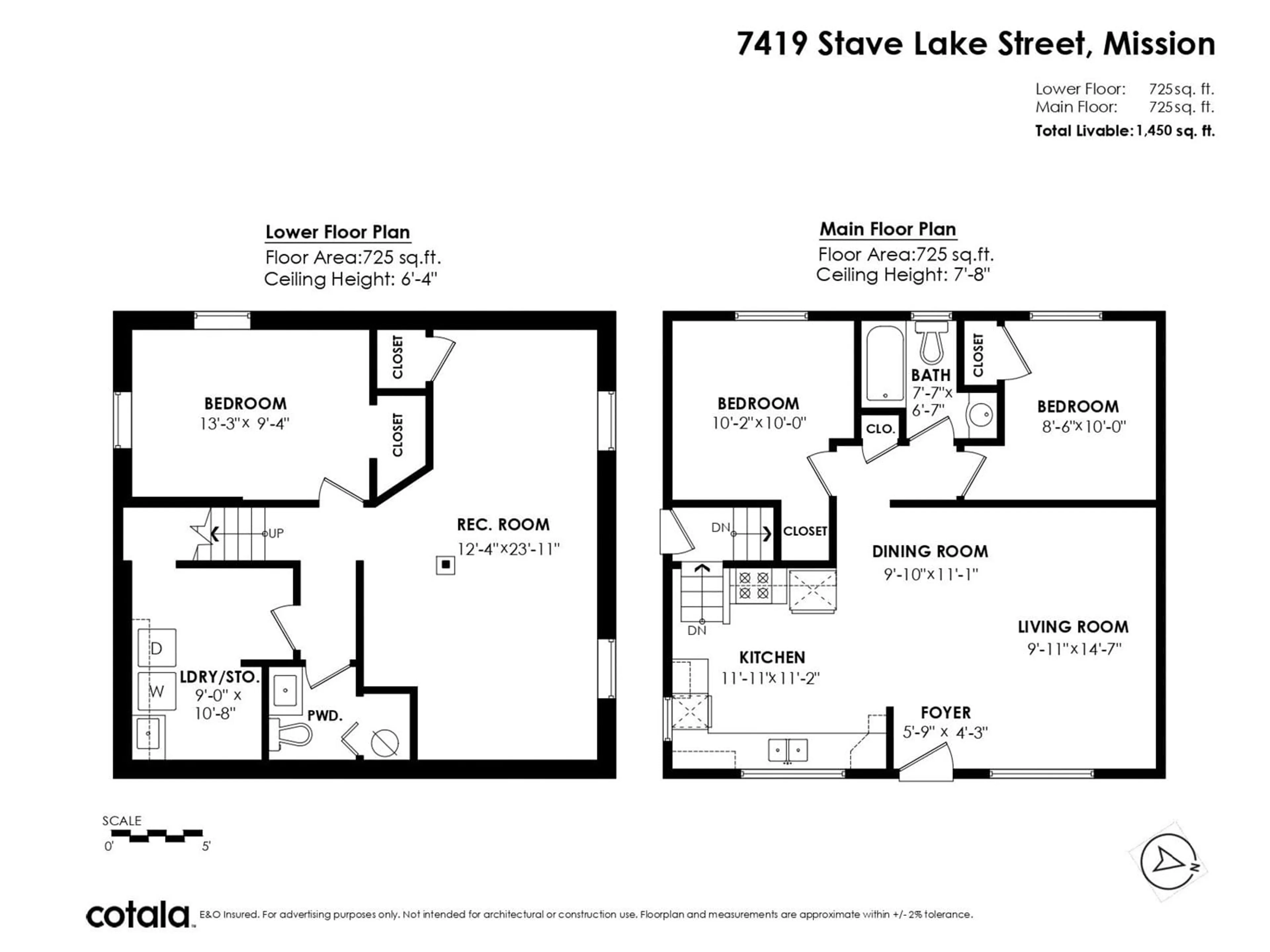 Floor plan for 7419 STAVE LAKE STREET, Mission British Columbia V2V4E6