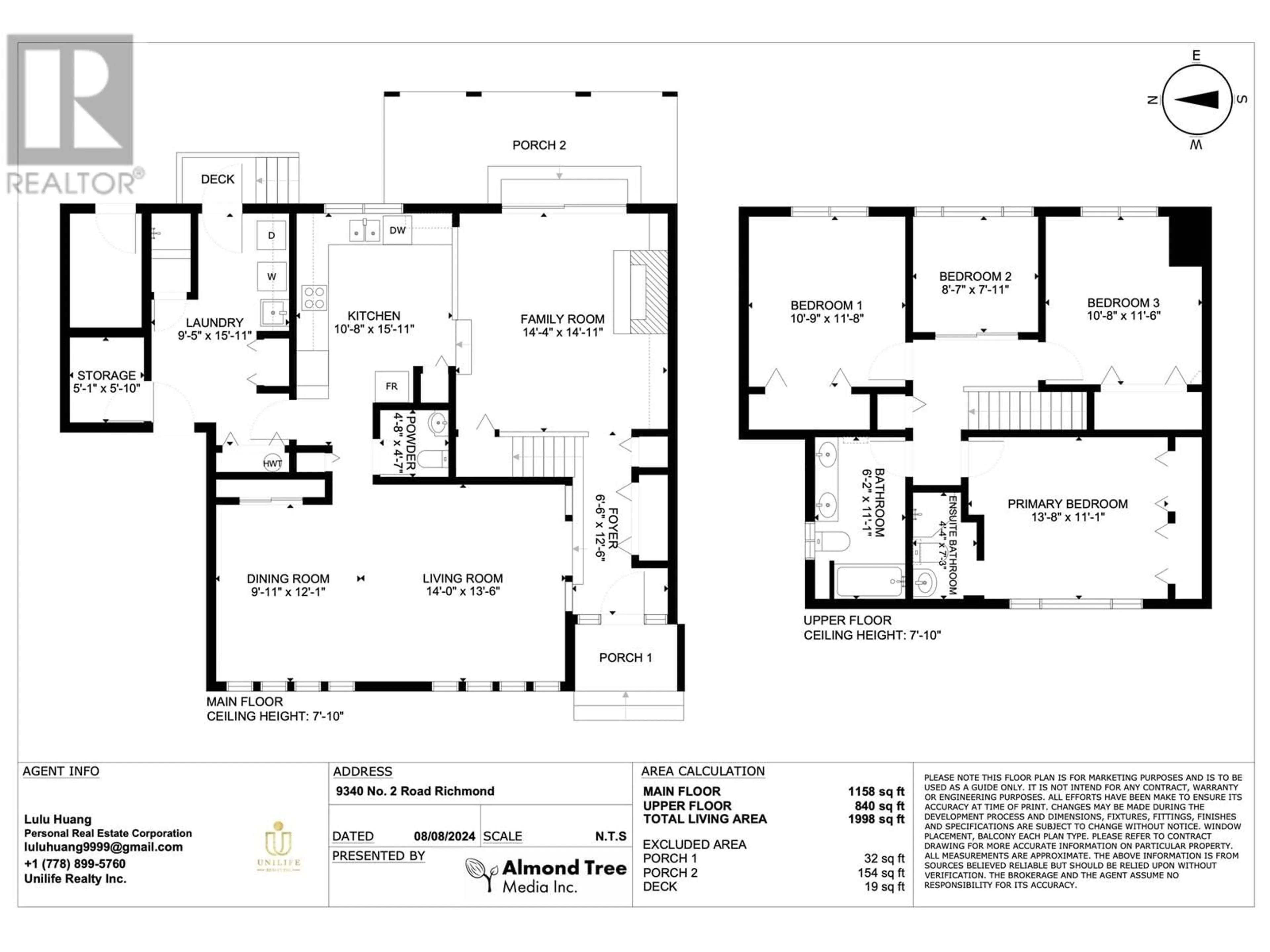 Floor plan for 9340 NO. 2 ROAD, Richmond British Columbia V7E2C8