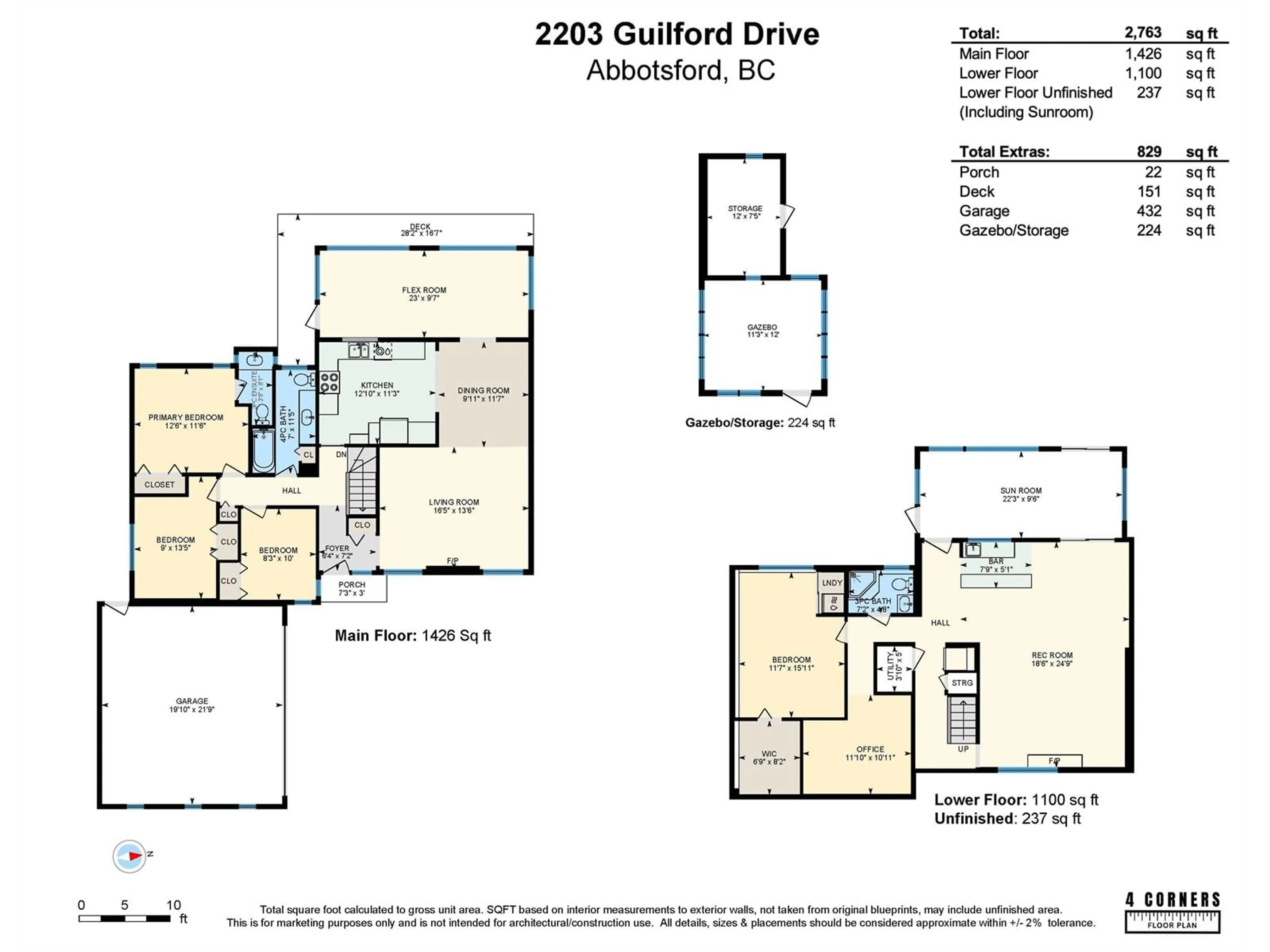 Floor plan for 2203 GUILFORD DRIVE, Abbotsford British Columbia V2S4Z3