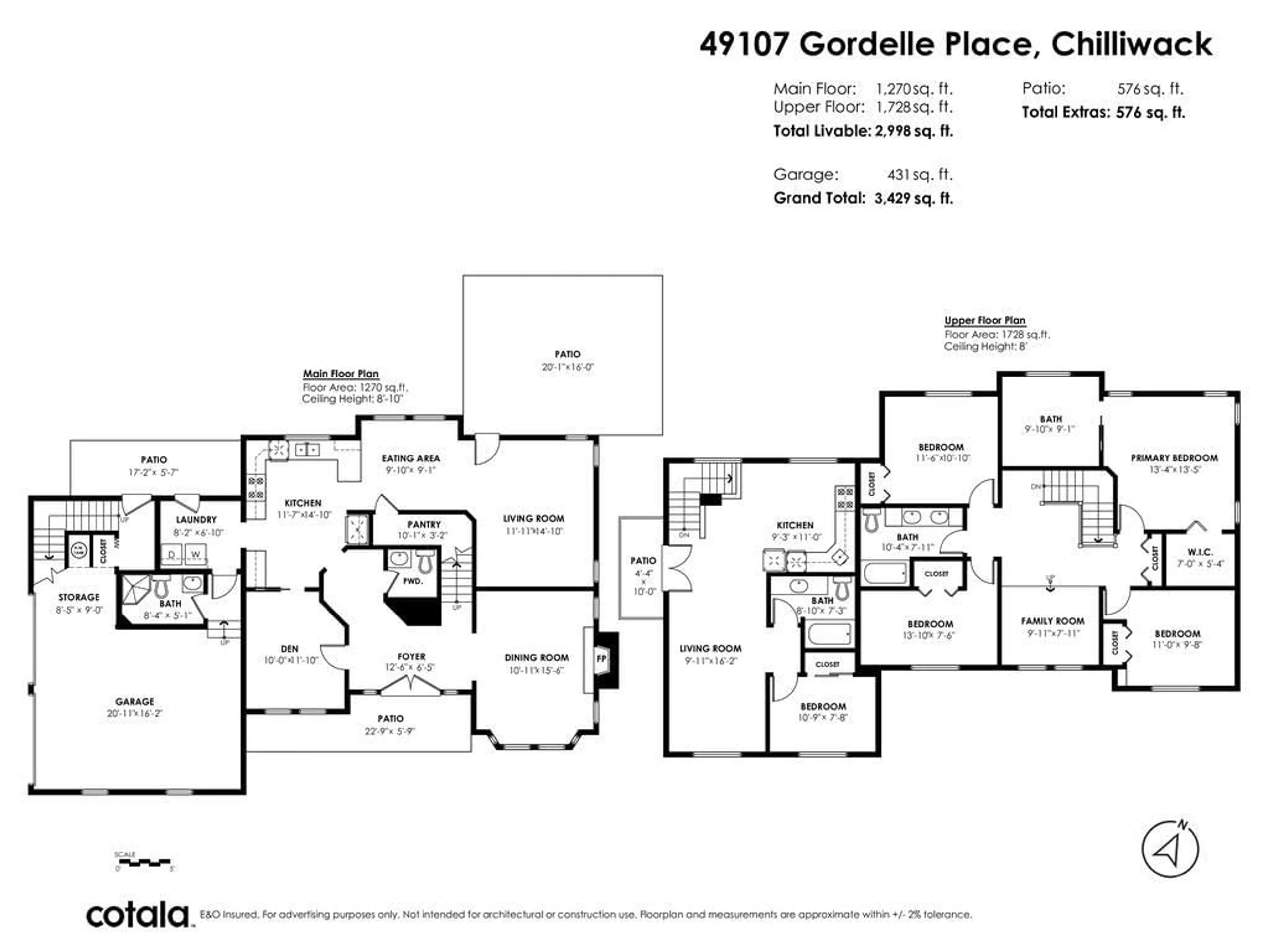 Floor plan for 49107 GORDELLE PLACE, Chilliwack British Columbia V4Z1H5