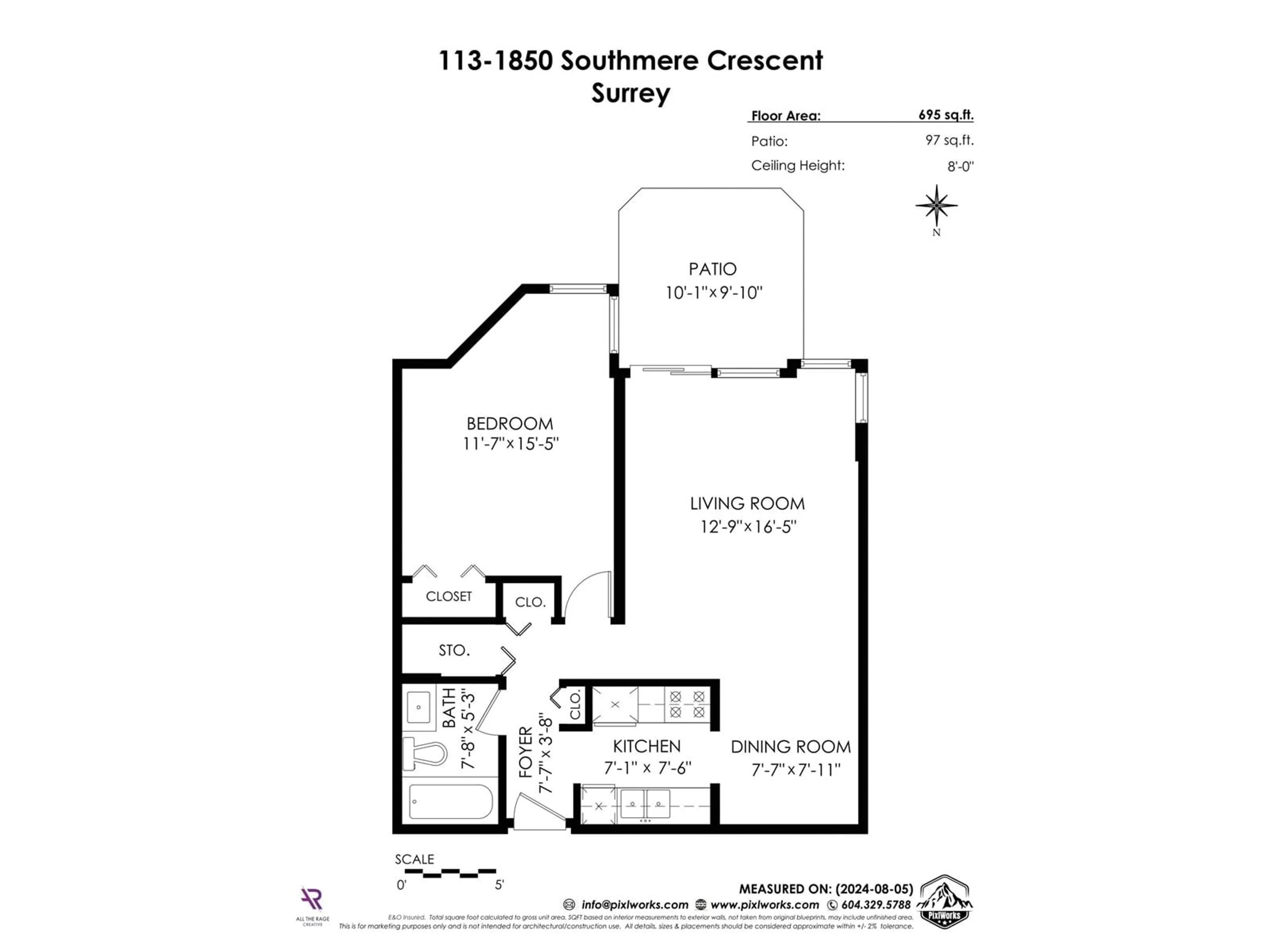 Floor plan for 113 1850 E SOUTHMERE CRESCENT, Surrey British Columbia V4A6Y6