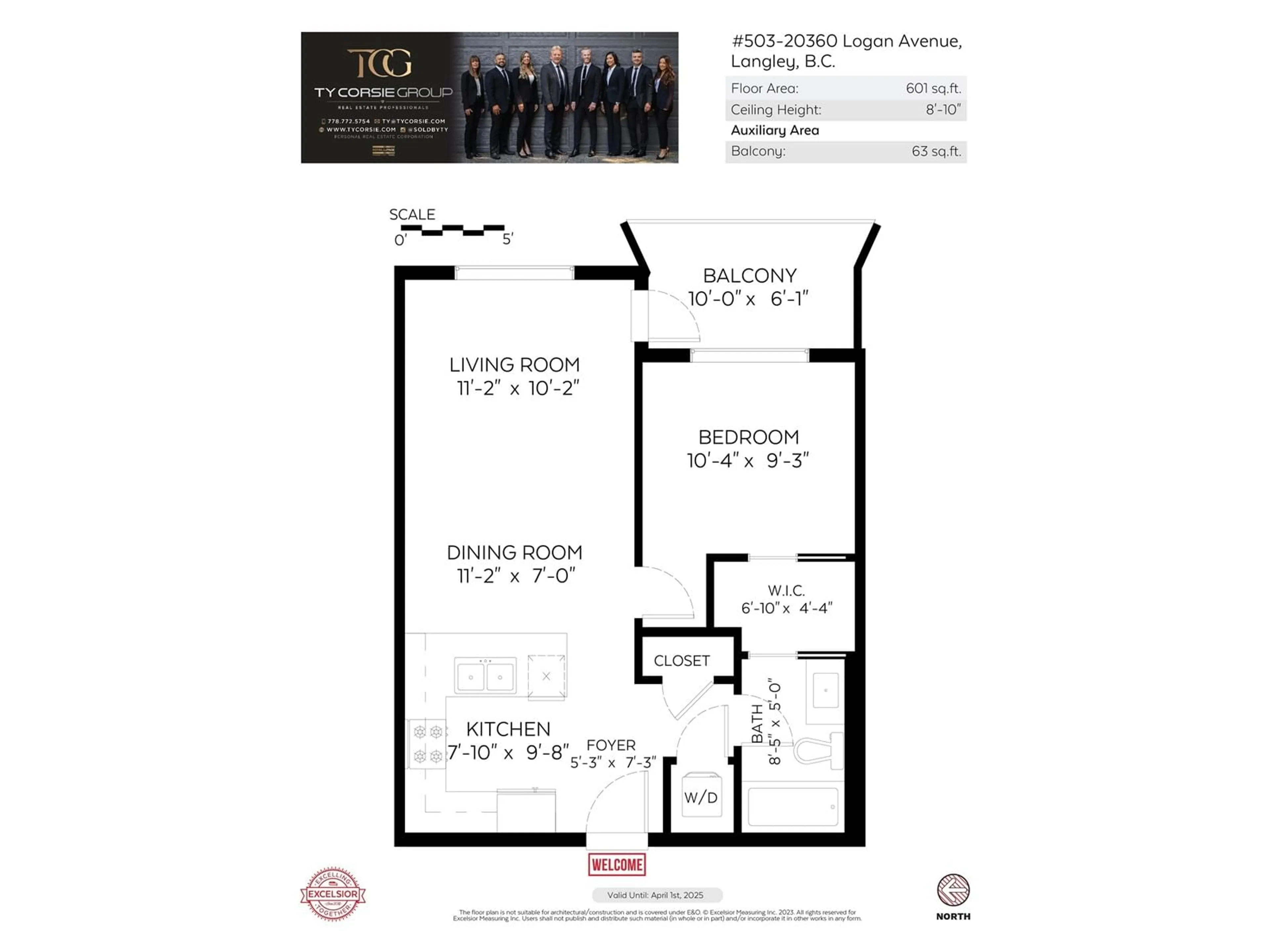 Floor plan for 503 20360 LOGAN AVENUE, Langley British Columbia V3A0P5