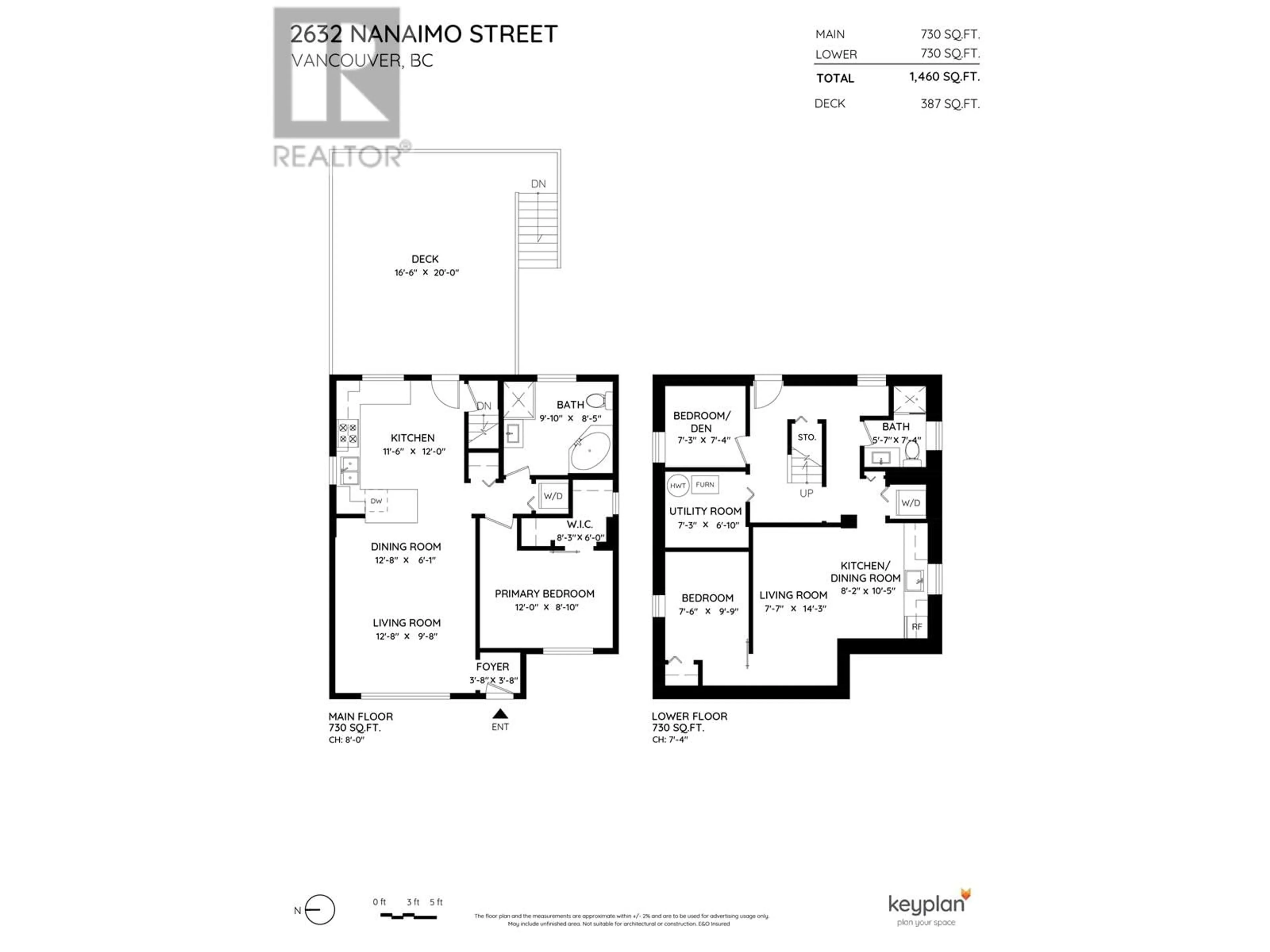 Floor plan for 2632 NANAIMO STREET, Vancouver British Columbia V5N5E7