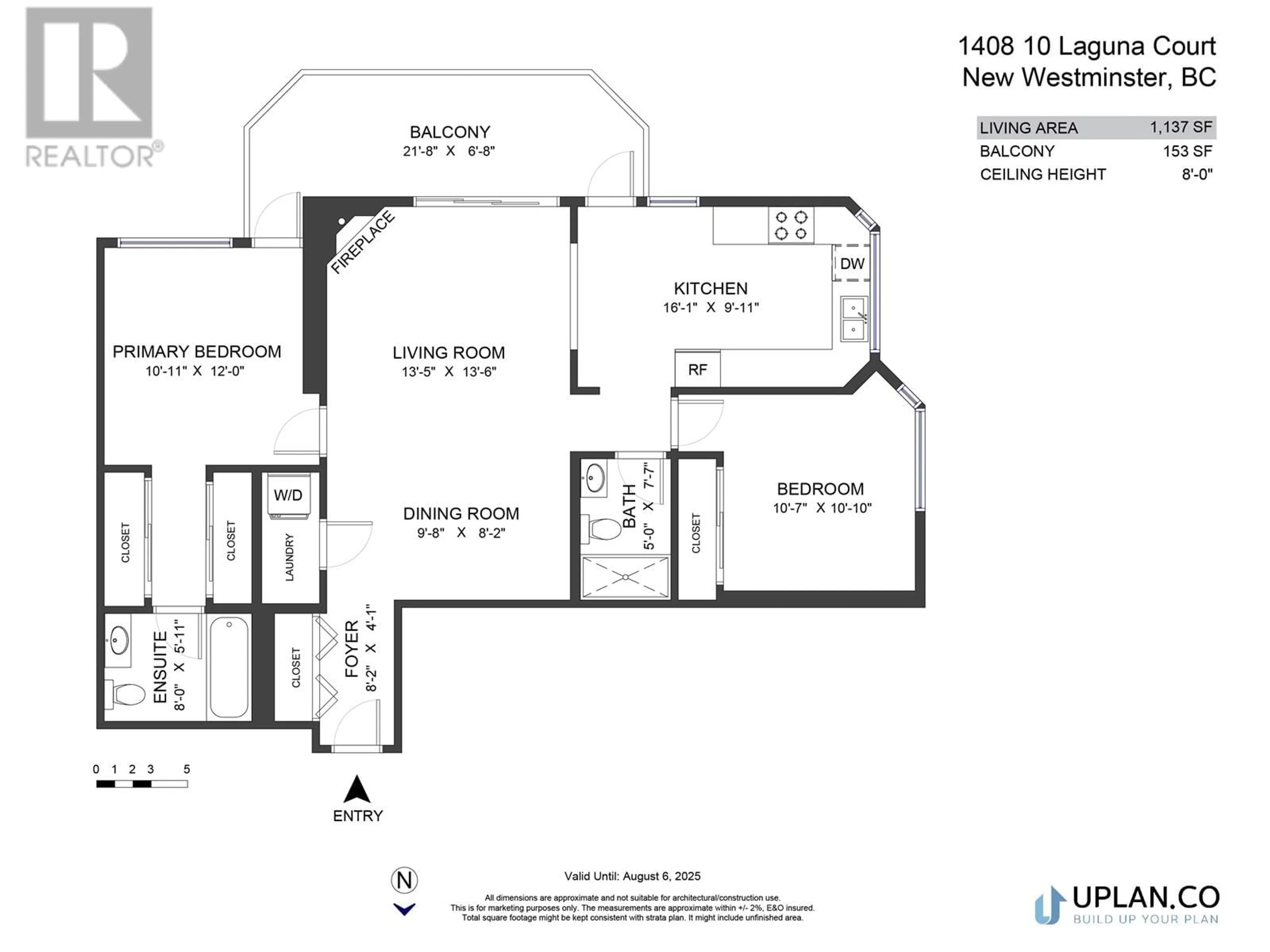 Floor plan for 1408 10 LAGUNA COURT, New Westminster British Columbia V3M6W3