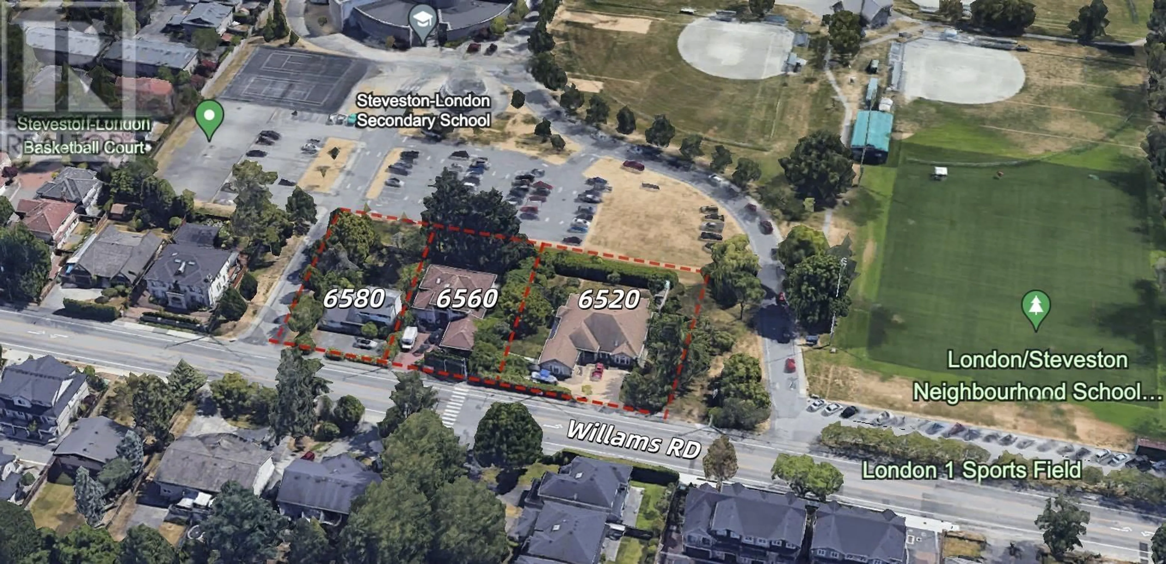 A pic from exterior of the house or condo, the street view for 6560 WILLIAMS ROAD, Richmond British Columbia V7E1K5