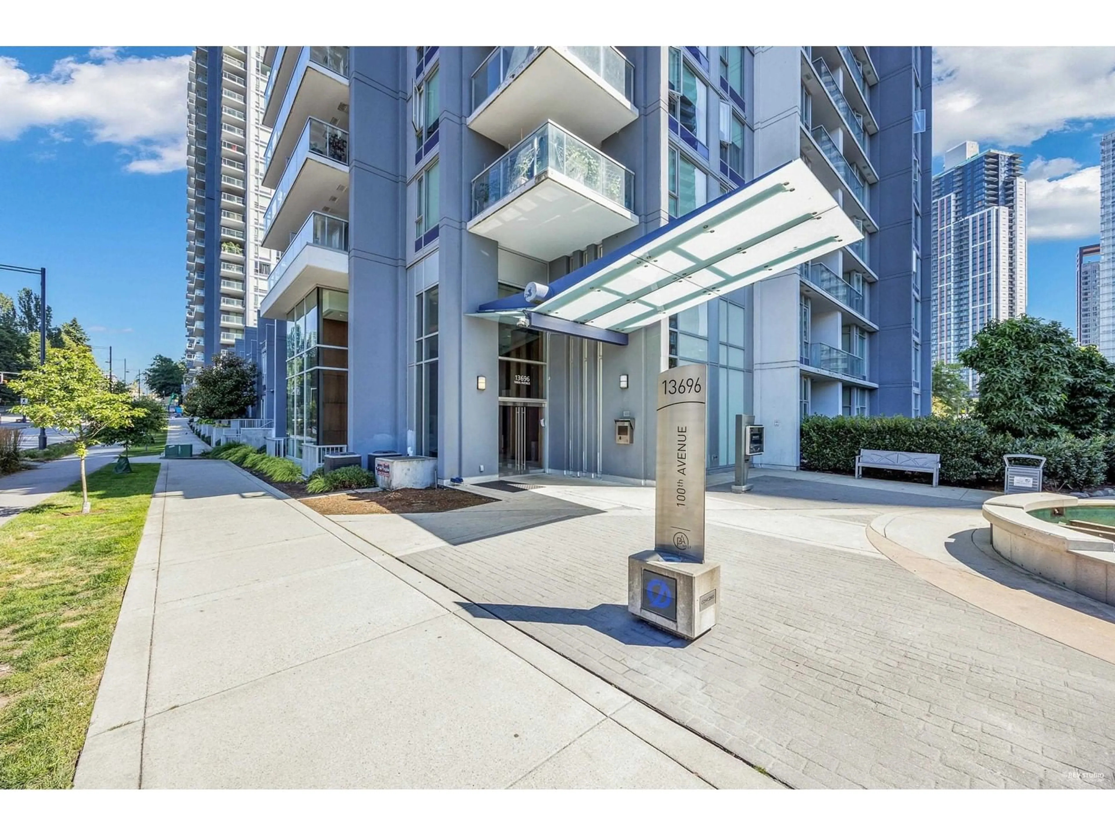 A pic from exterior of the house or condo, the street view for 2608 13696 100 AVENUE, Surrey British Columbia V3T0L5