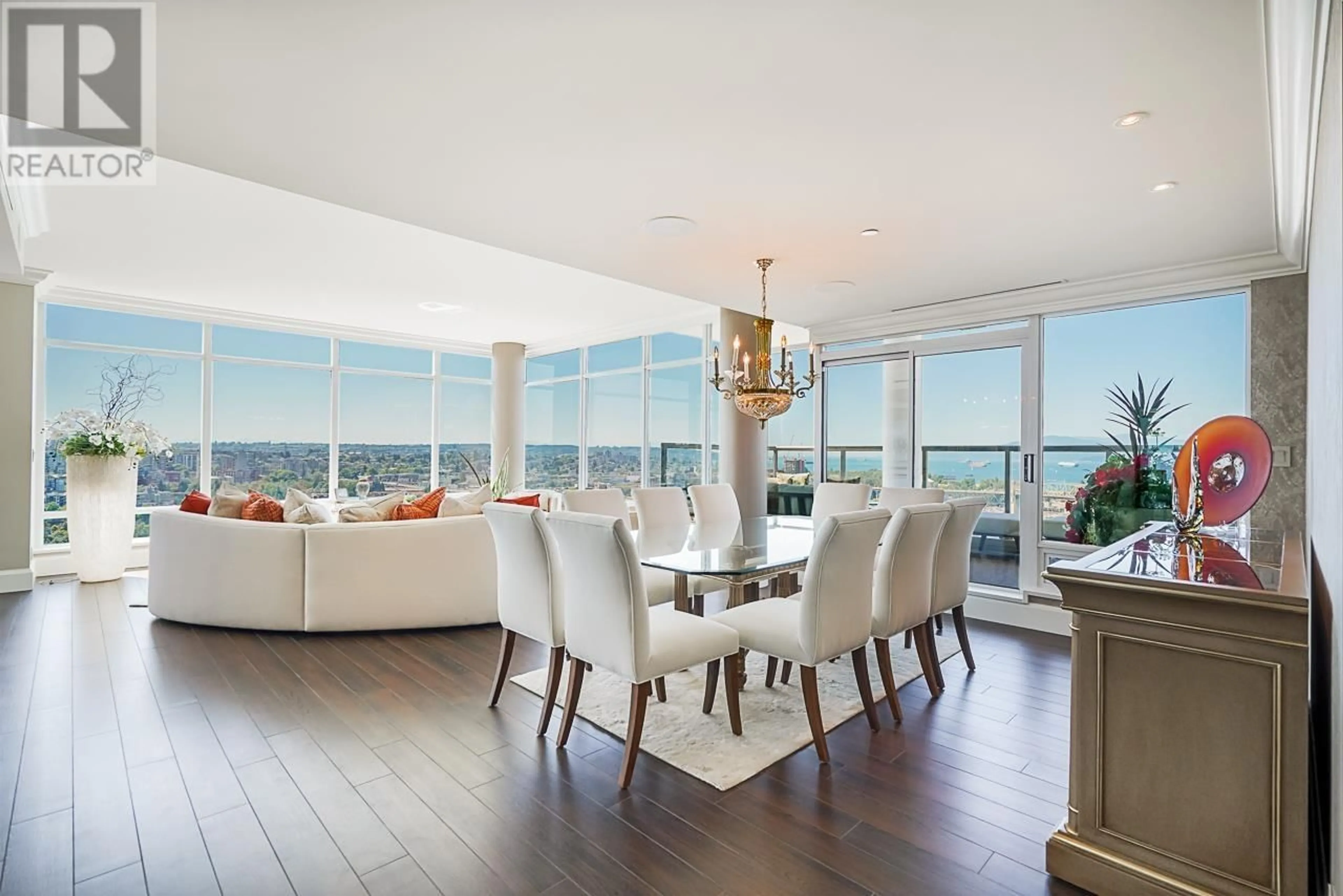 Dining room, wood floors for 2802 428 BEACH CRESCENT, Vancouver British Columbia V6Z3G1