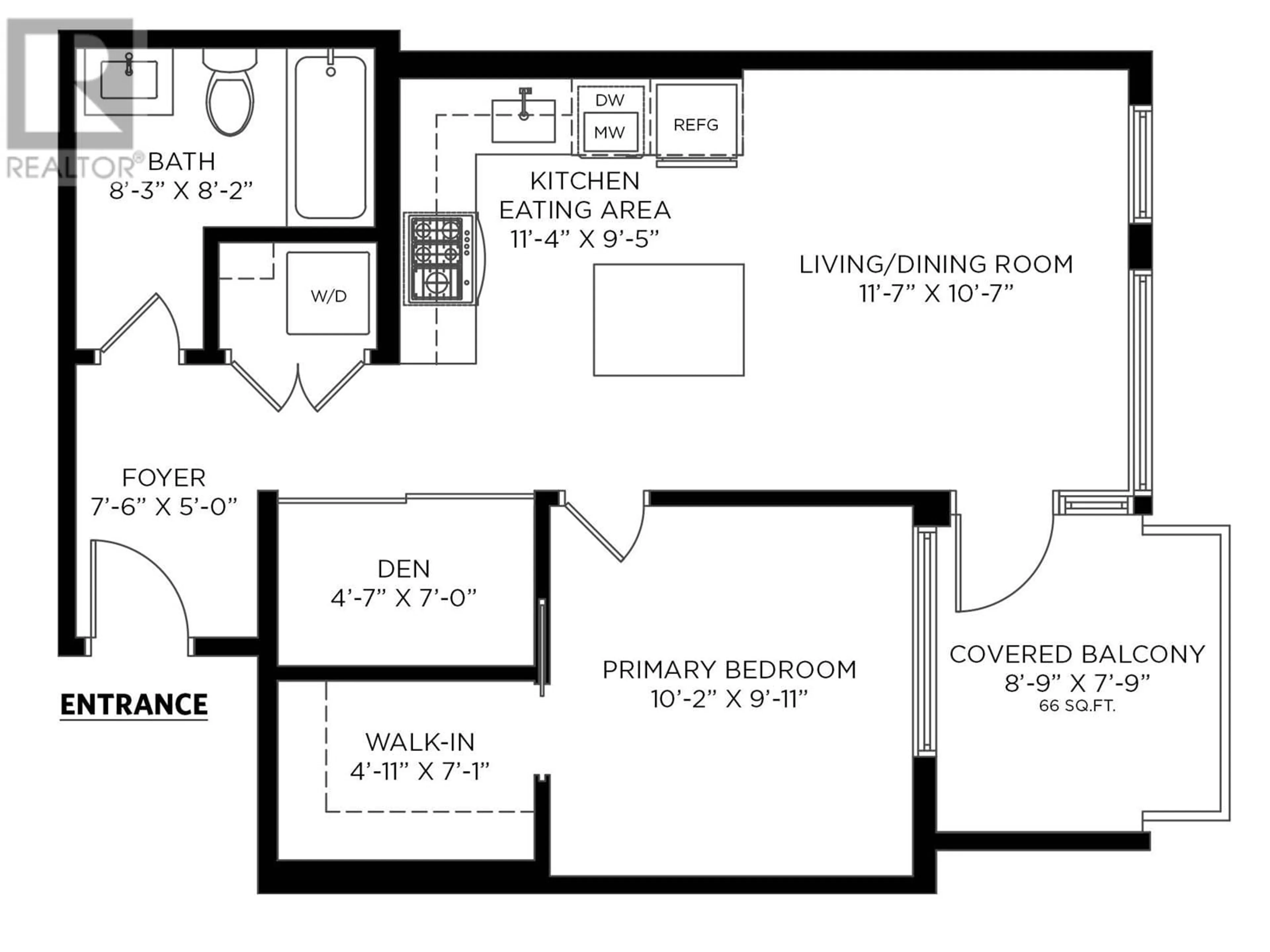 Floor plan for 2205 1500 FERN STREET, North Vancouver British Columbia V7J1H6