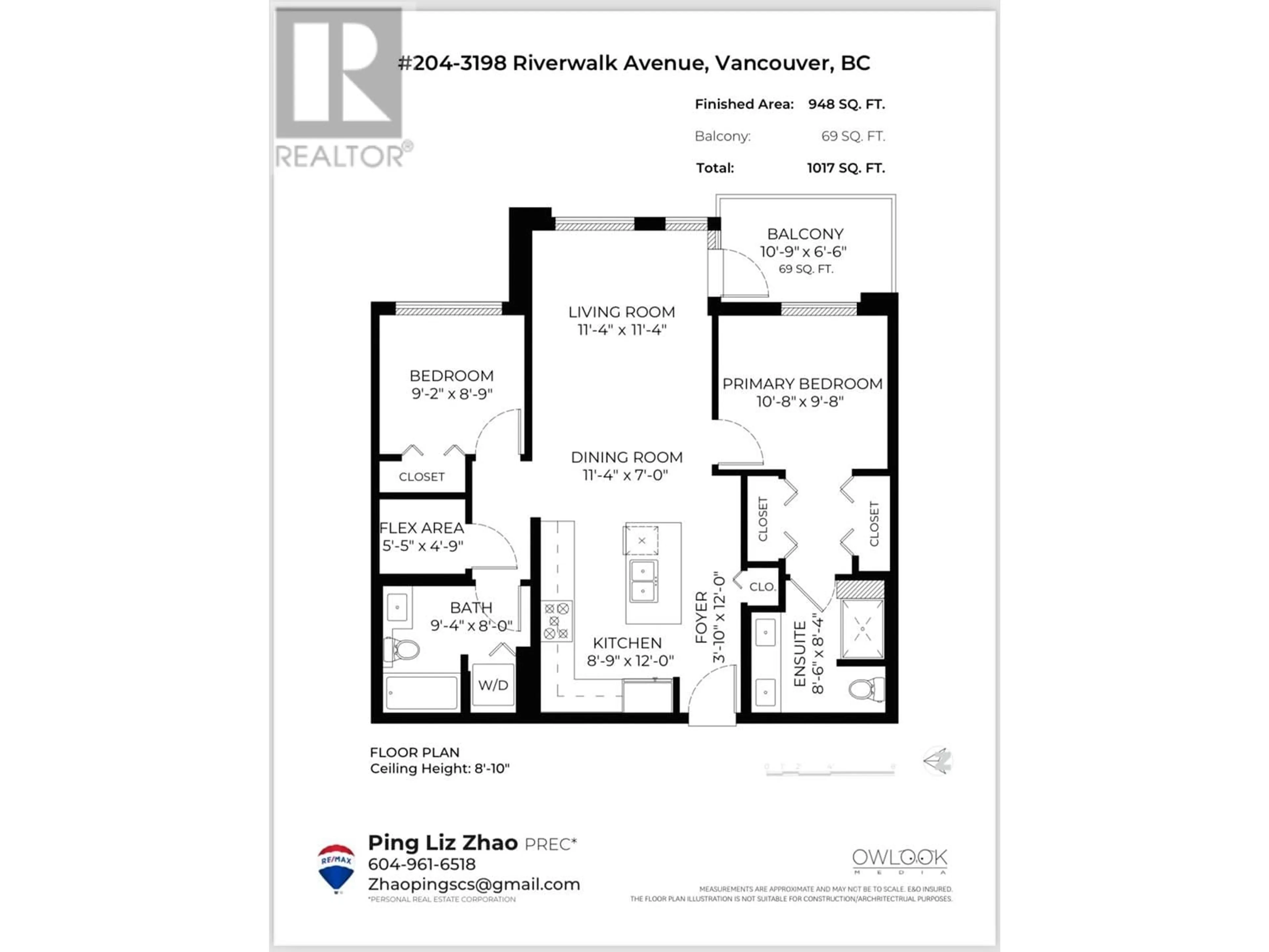 Floor plan for 204 3198 RIVERWALK AVENUE, Vancouver British Columbia V5S0E8