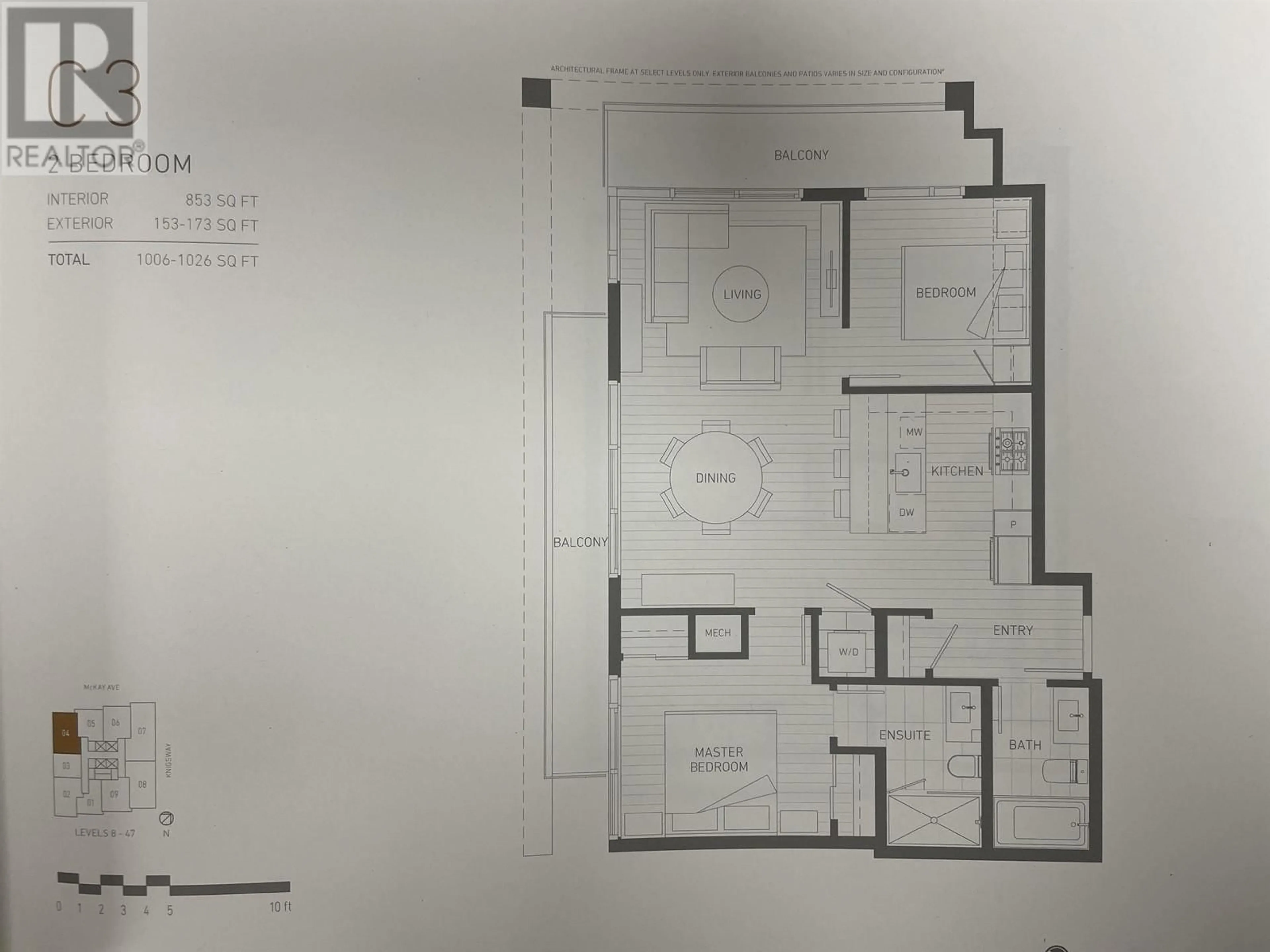 Floor plan for 4504 6000 MCKAY AVENUE, Burnaby British Columbia V5H0K2