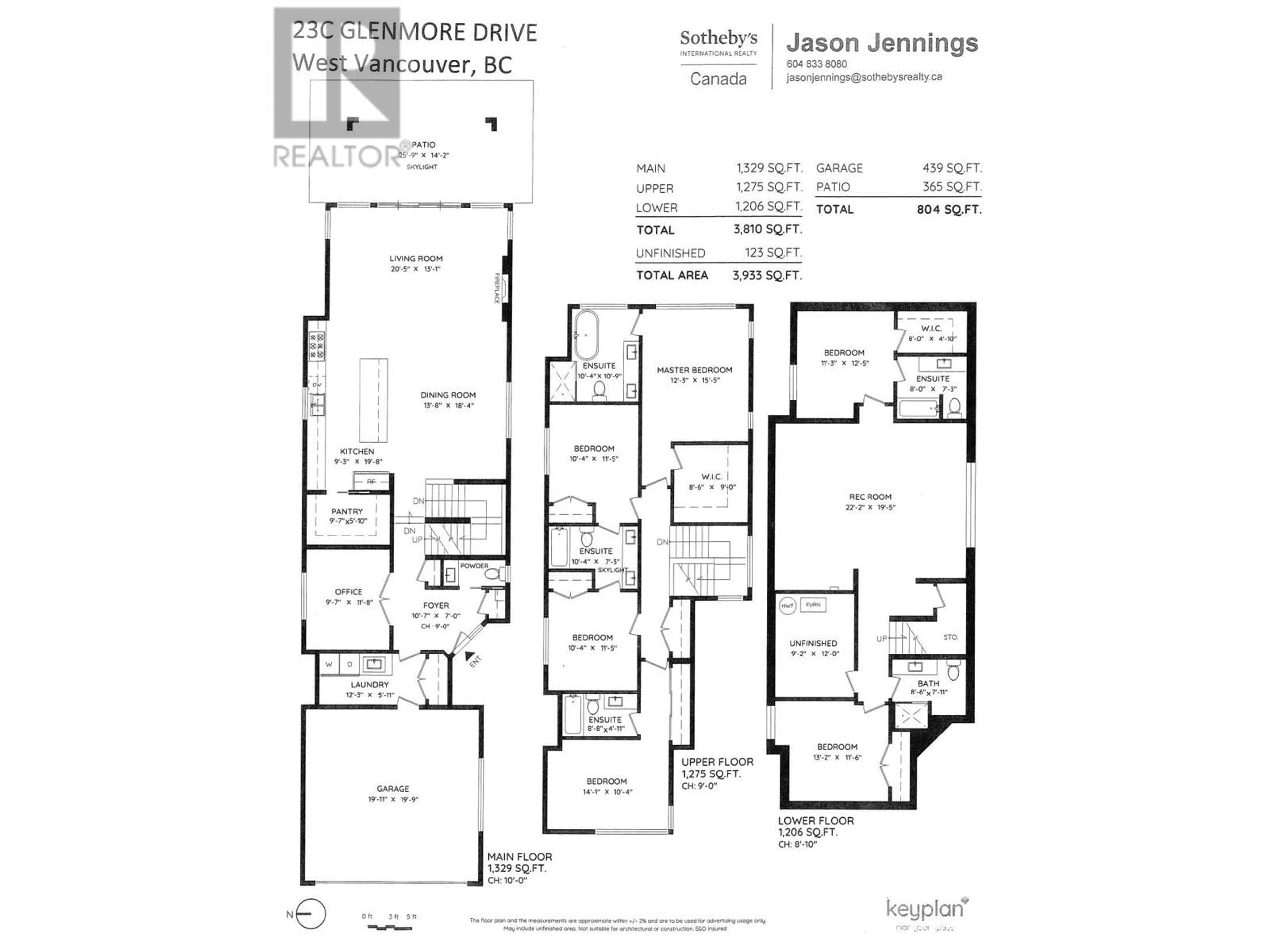 Floor plan for 23C GLENMORE DRIVE, West Vancouver British Columbia V7S1A5