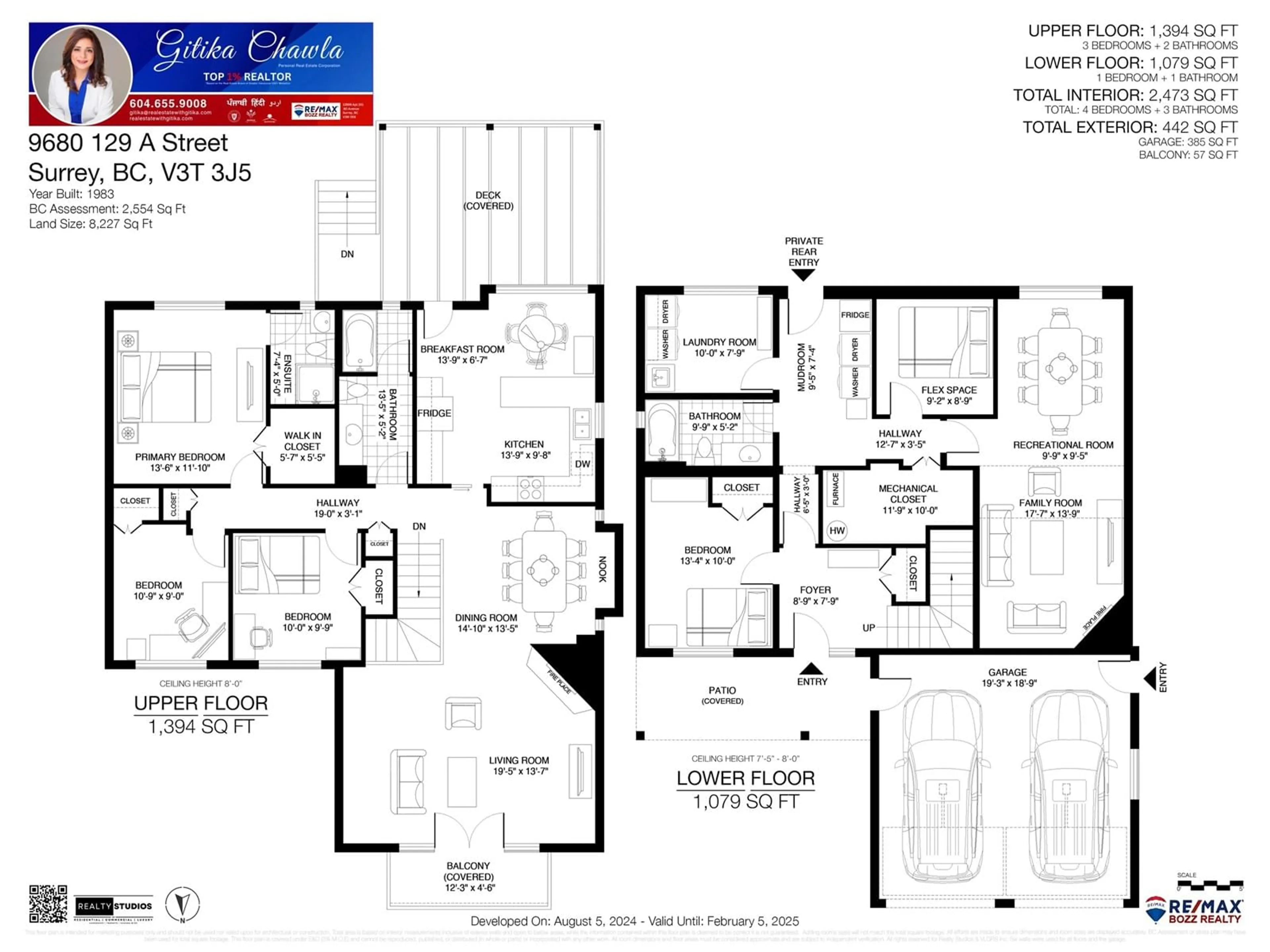 Floor plan for 9680 129A STREET, Surrey British Columbia V3T3J5