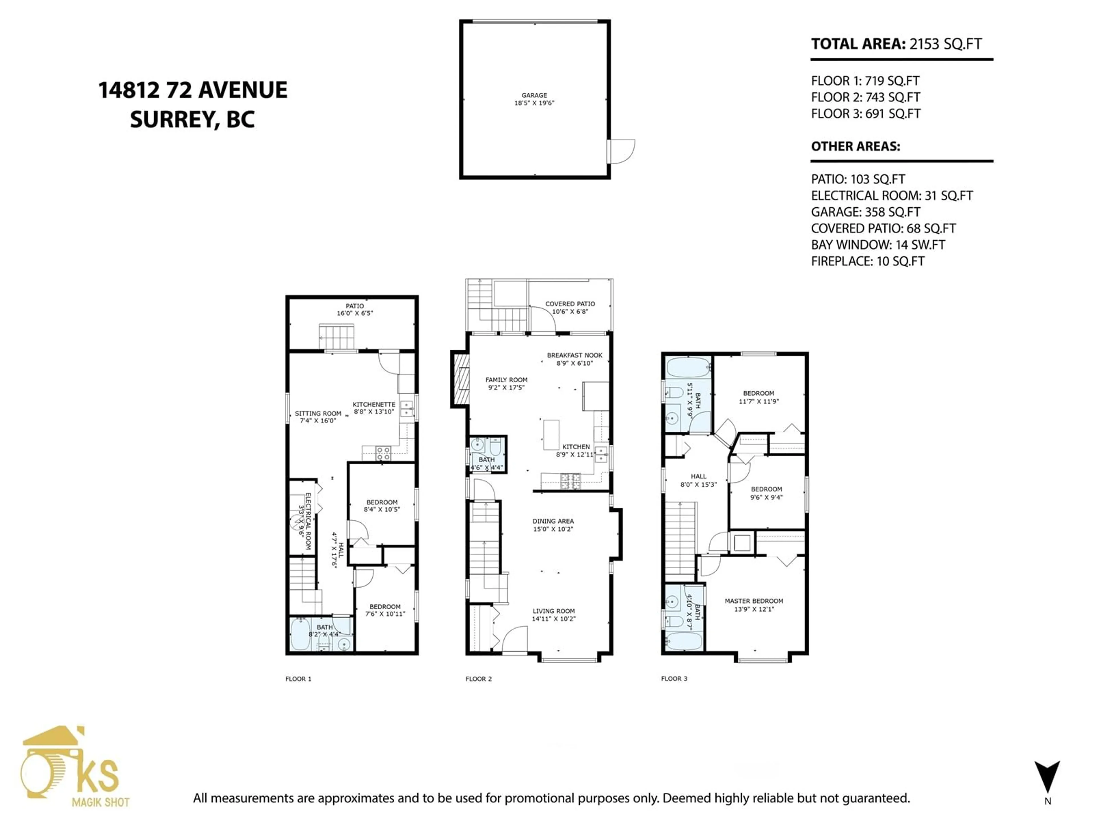 Floor plan for 14812 72 AVENUE, Surrey British Columbia V3S2G1