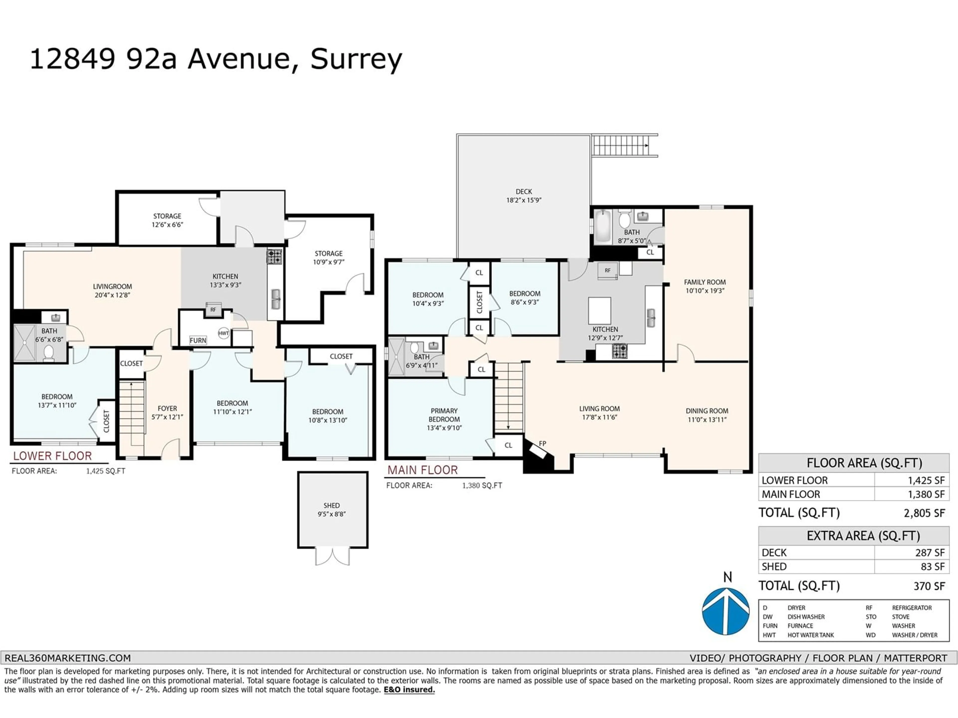 Floor plan for 12849 92A AVENUE, Surrey British Columbia V3V1J9