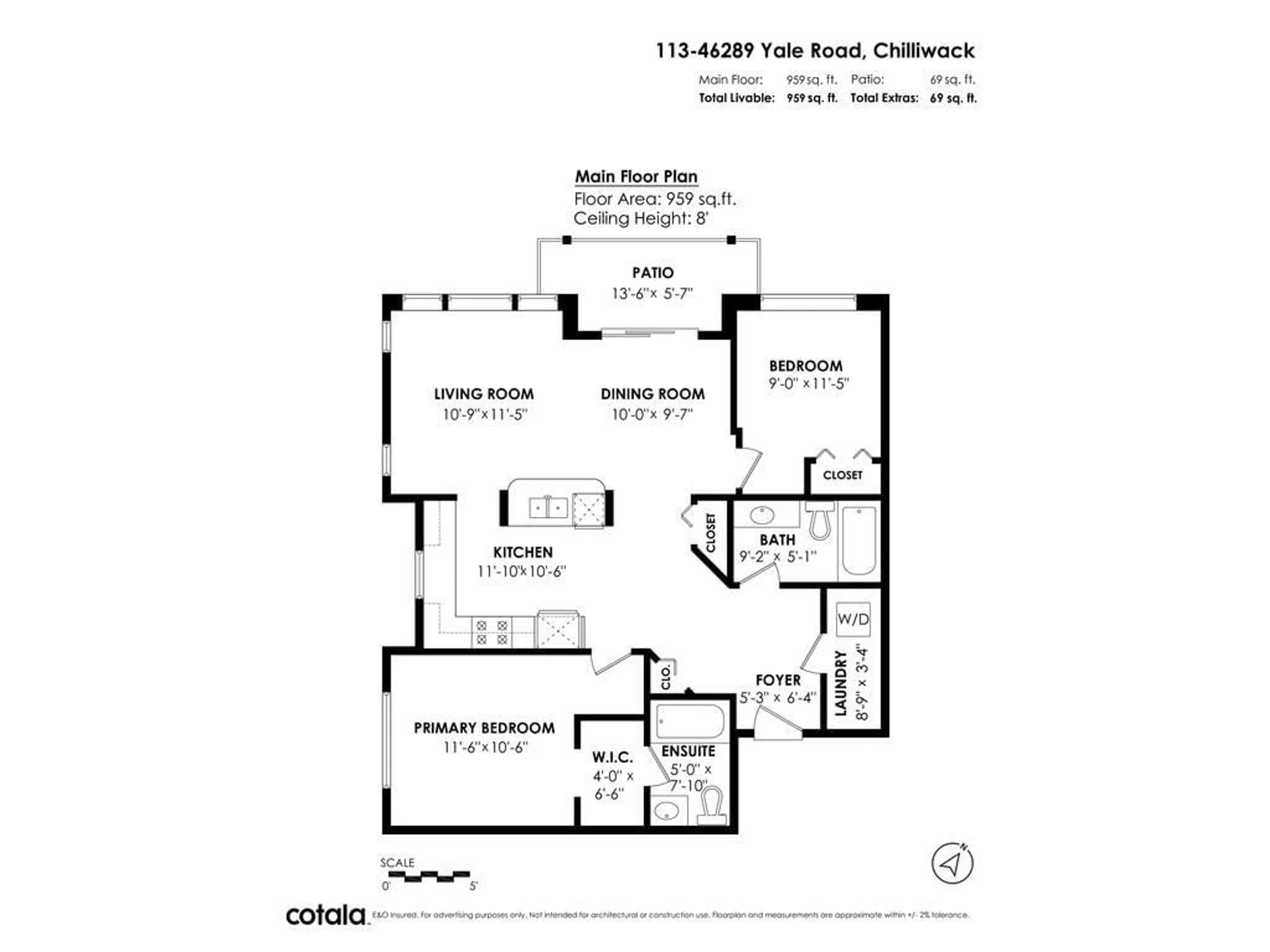 Floor plan for 113 46289 YALE ROAD, Chilliwack British Columbia V2P0B9