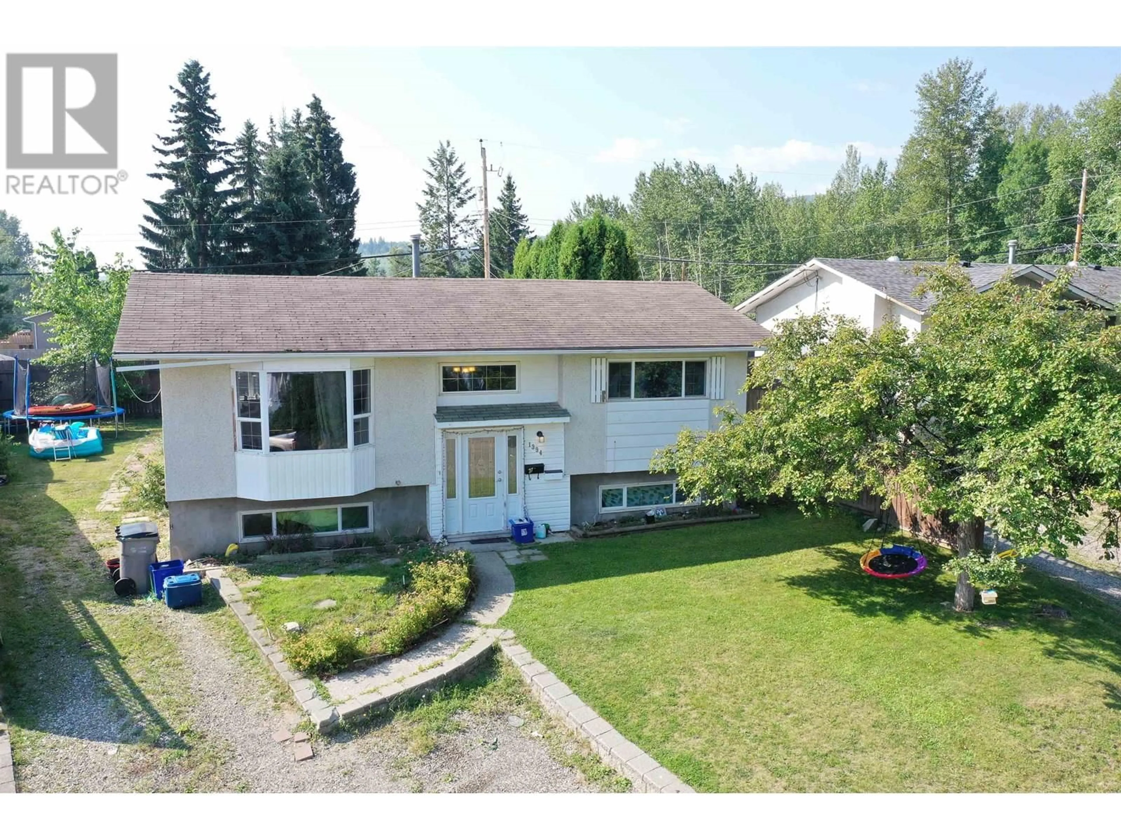 A pic from outside/outdoor area/front of a property/back of a property/a pic from drone, street for 1394 LEWIS DRIVE, Quesnel British Columbia V2J1K8