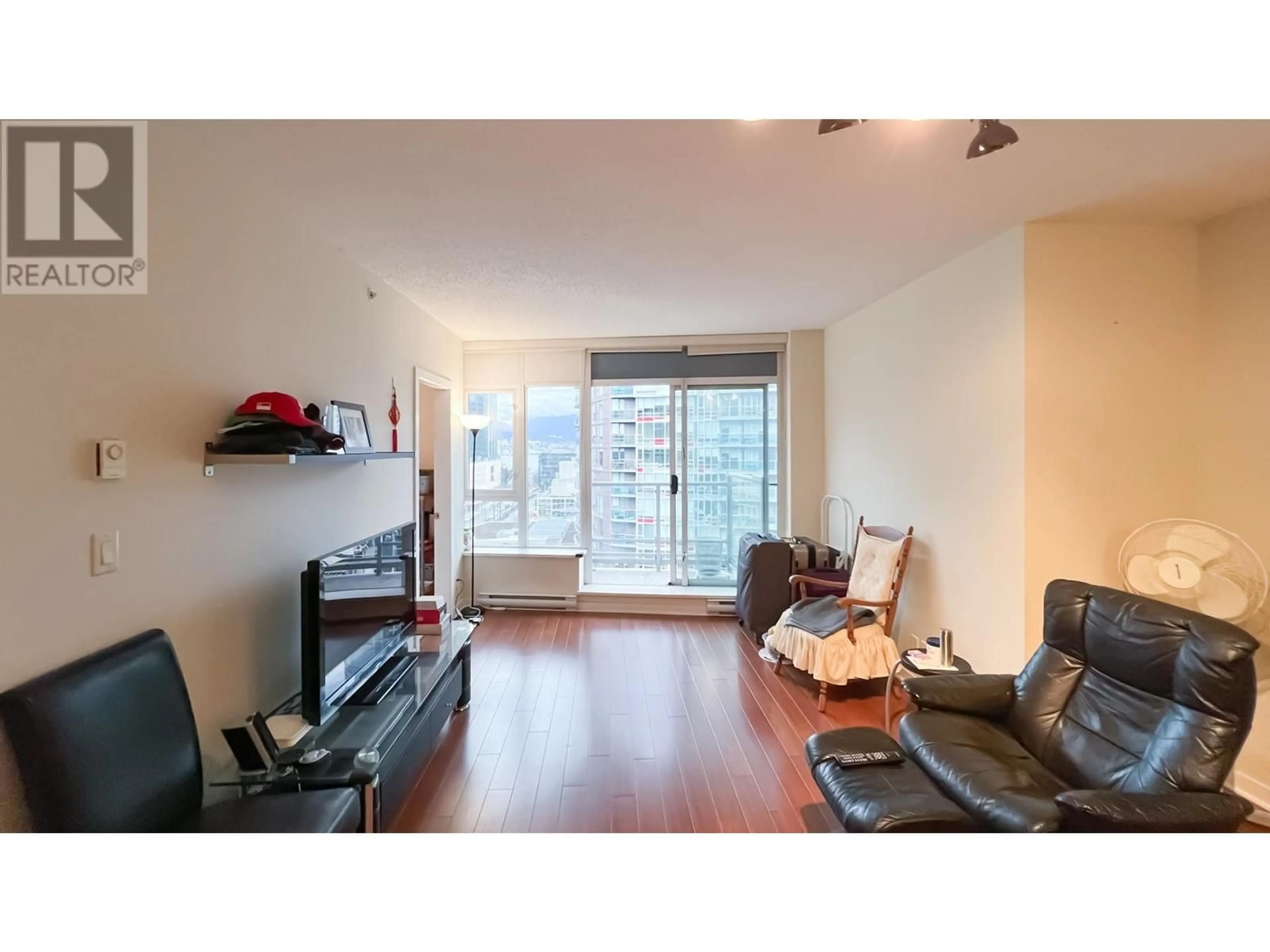 Living room with furniture, wood/laminate floor for 1602 821 CAMBIE STREET, Vancouver British Columbia V6B0E3