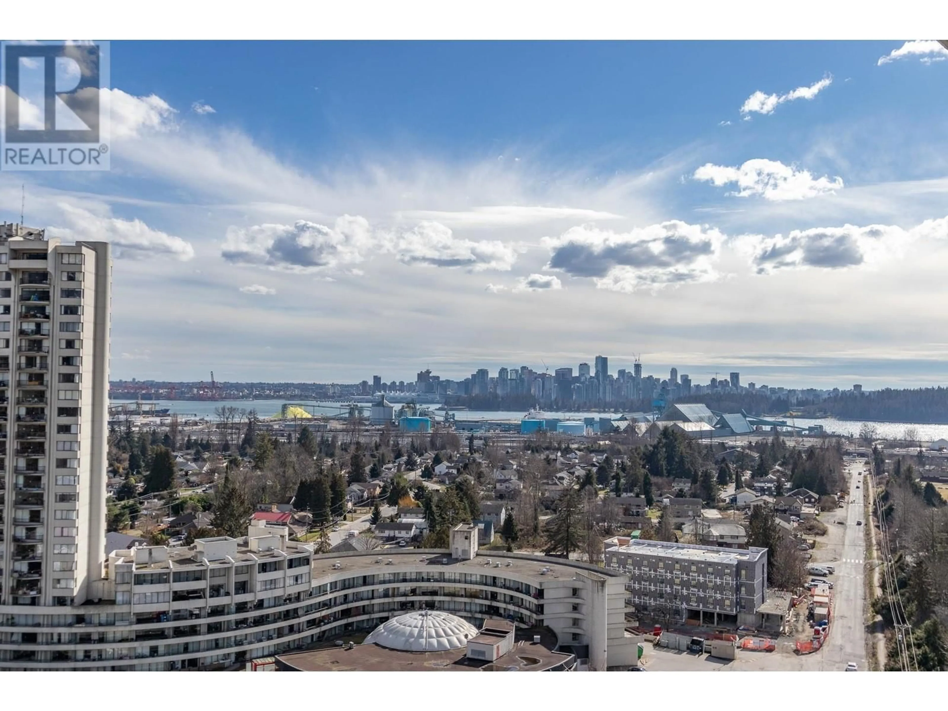 A pic from exterior of the house or condo, the view of city buildings for 1401 1632 LIONS GATE LANE, North Vancouver British Columbia V7P0E2