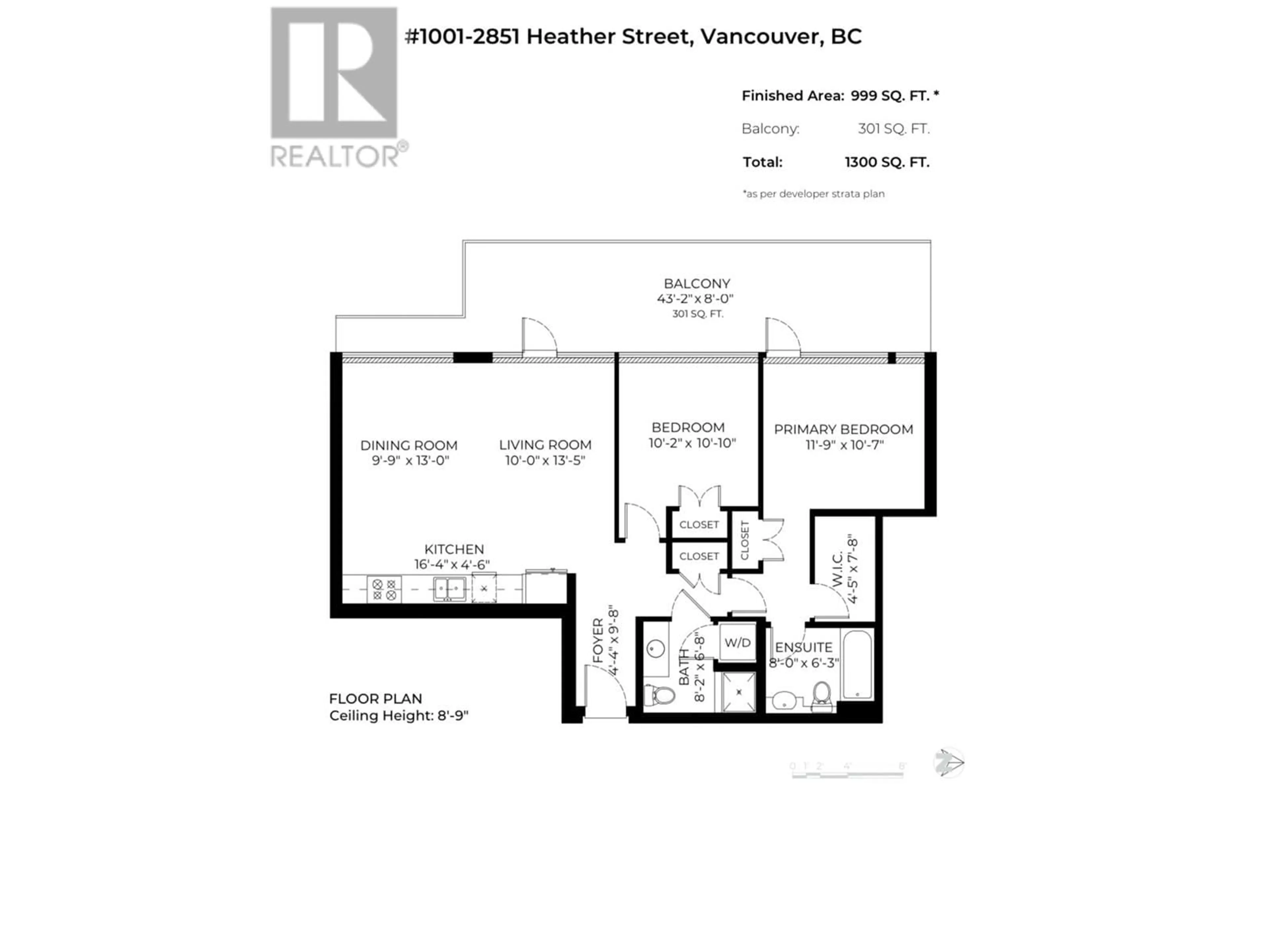 Floor plan for PH 1001 2851 HEATHER STREET, Vancouver British Columbia V5Z0A2