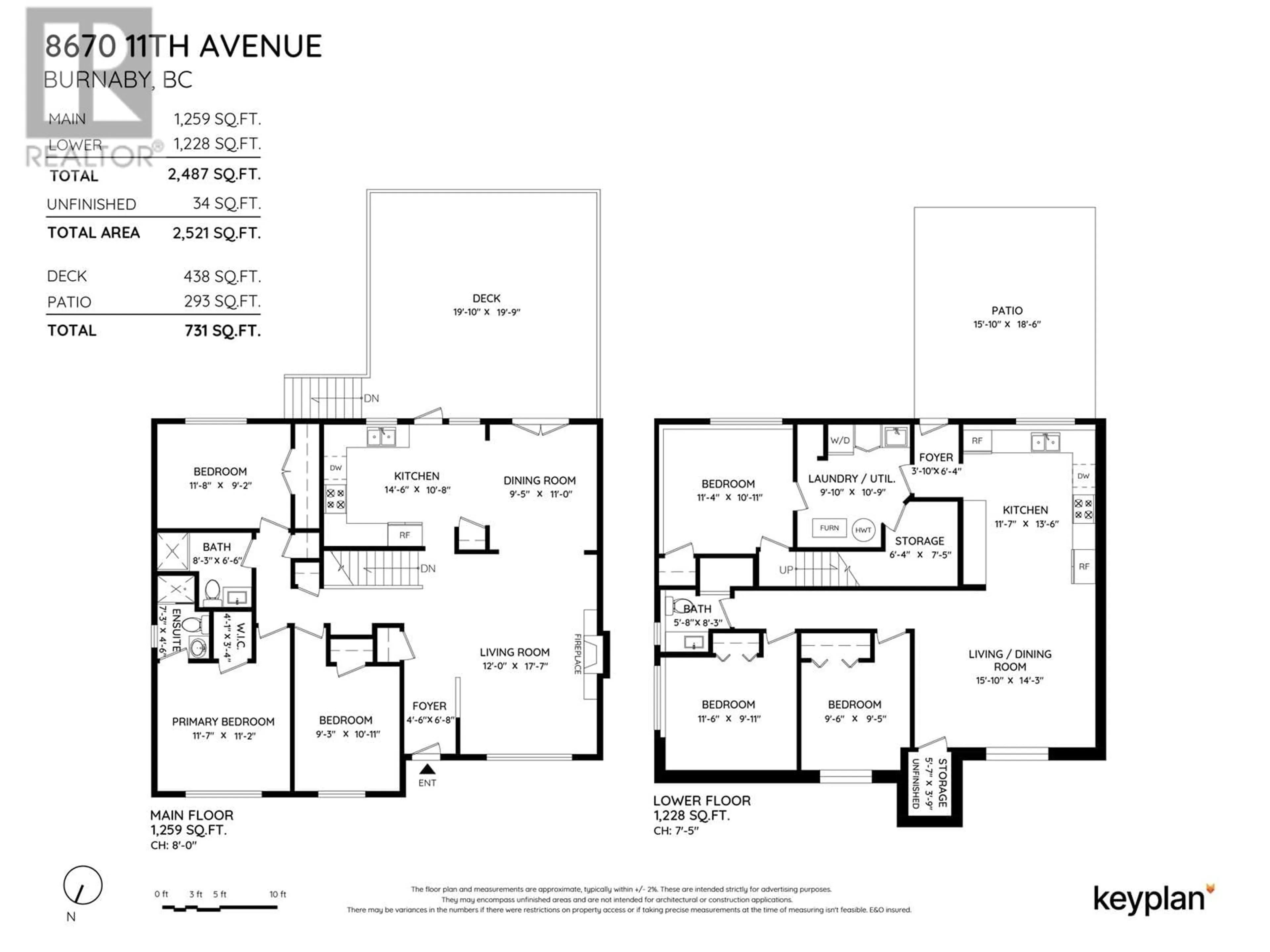 Floor plan for 8670 11TH AVENUE, Burnaby British Columbia V3N2P8