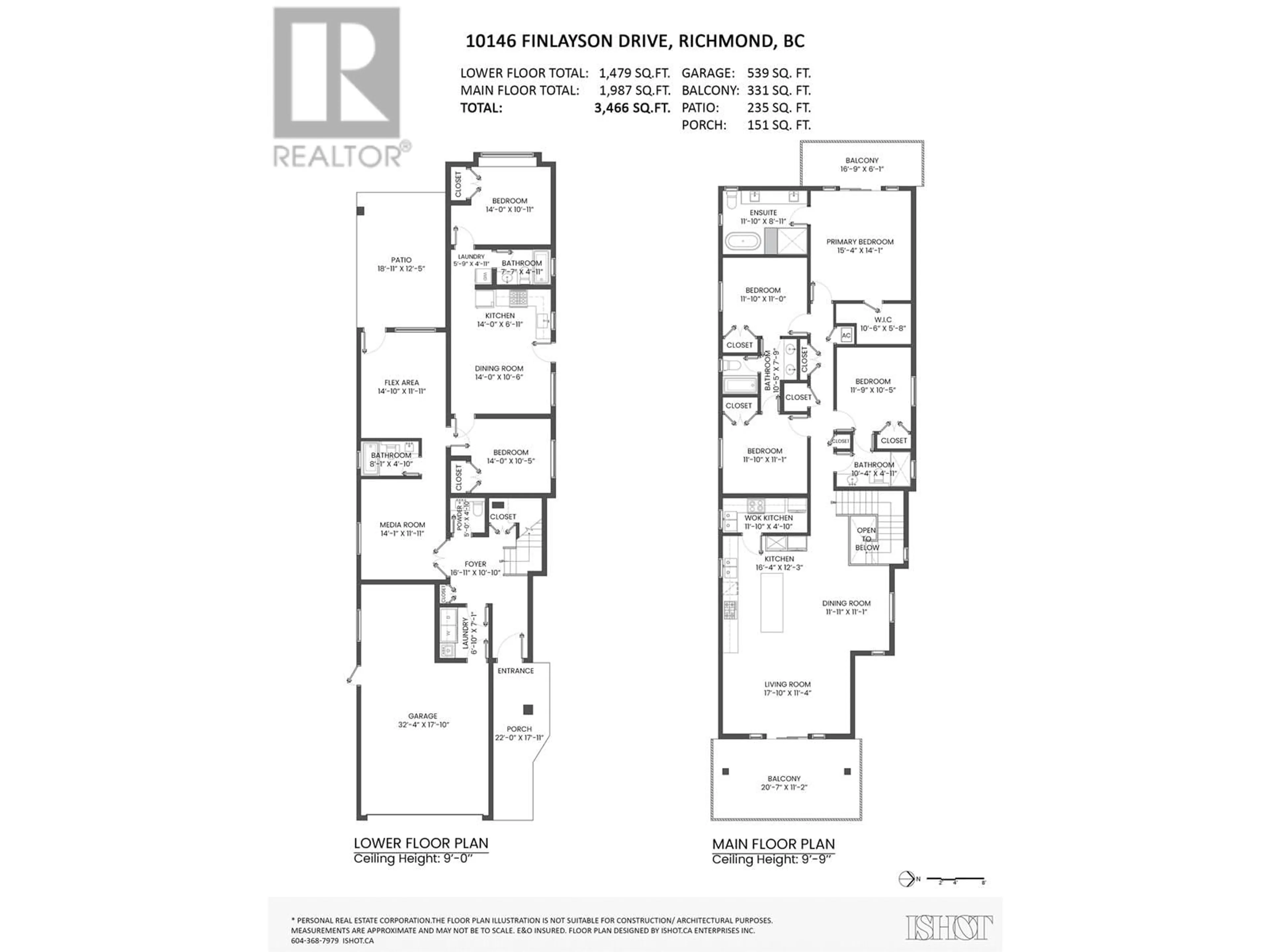 Floor plan for 10146 FINLAYSON DRIVE, Richmond British Columbia V6X1W6