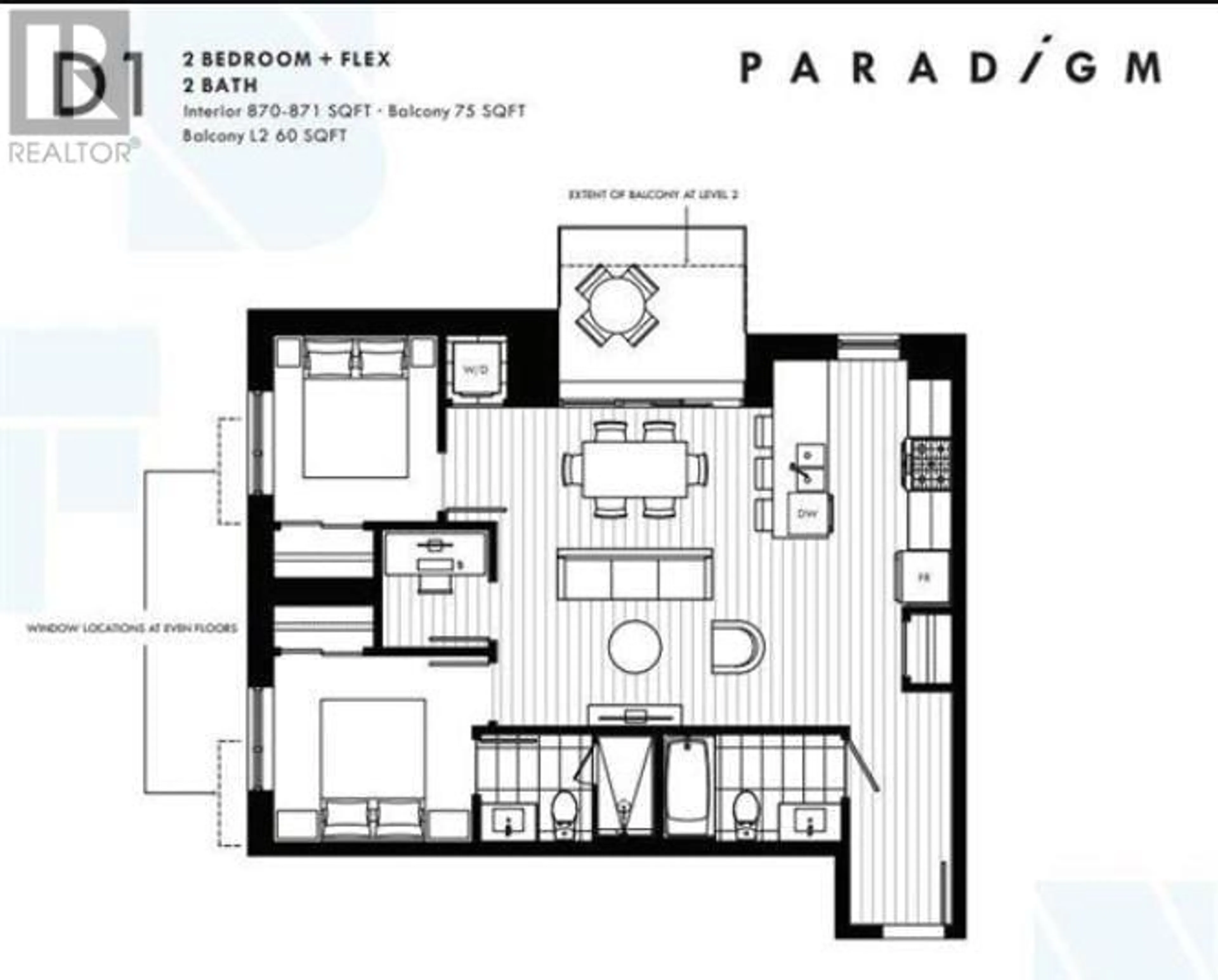 Floor plan for 1907 3430 E KENT AVENUE SOUTH AVENUE, Vancouver British Columbia V5S0G7