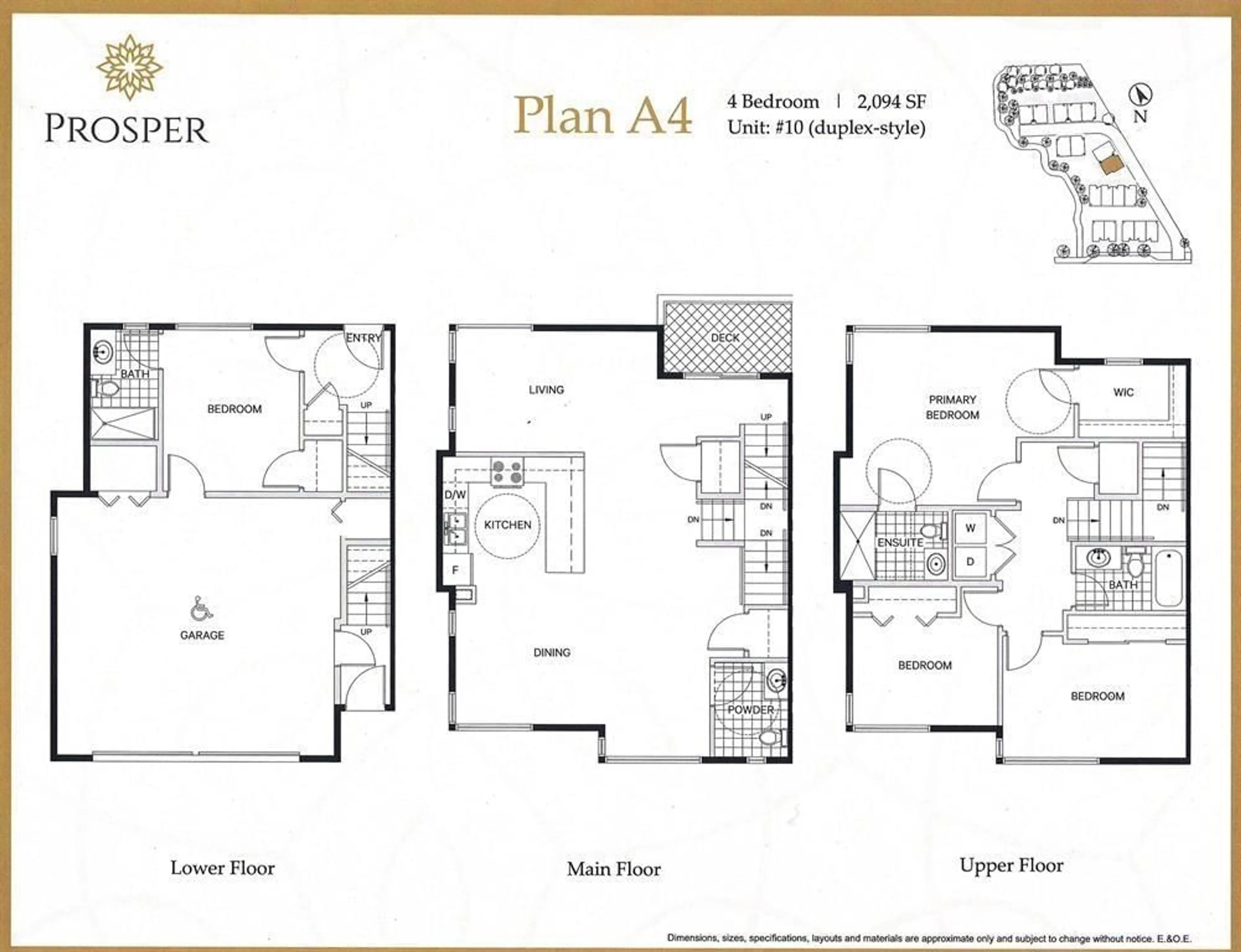 Floor plan for 10 20559 86 AVENUE, Langley British Columbia V0V0V0