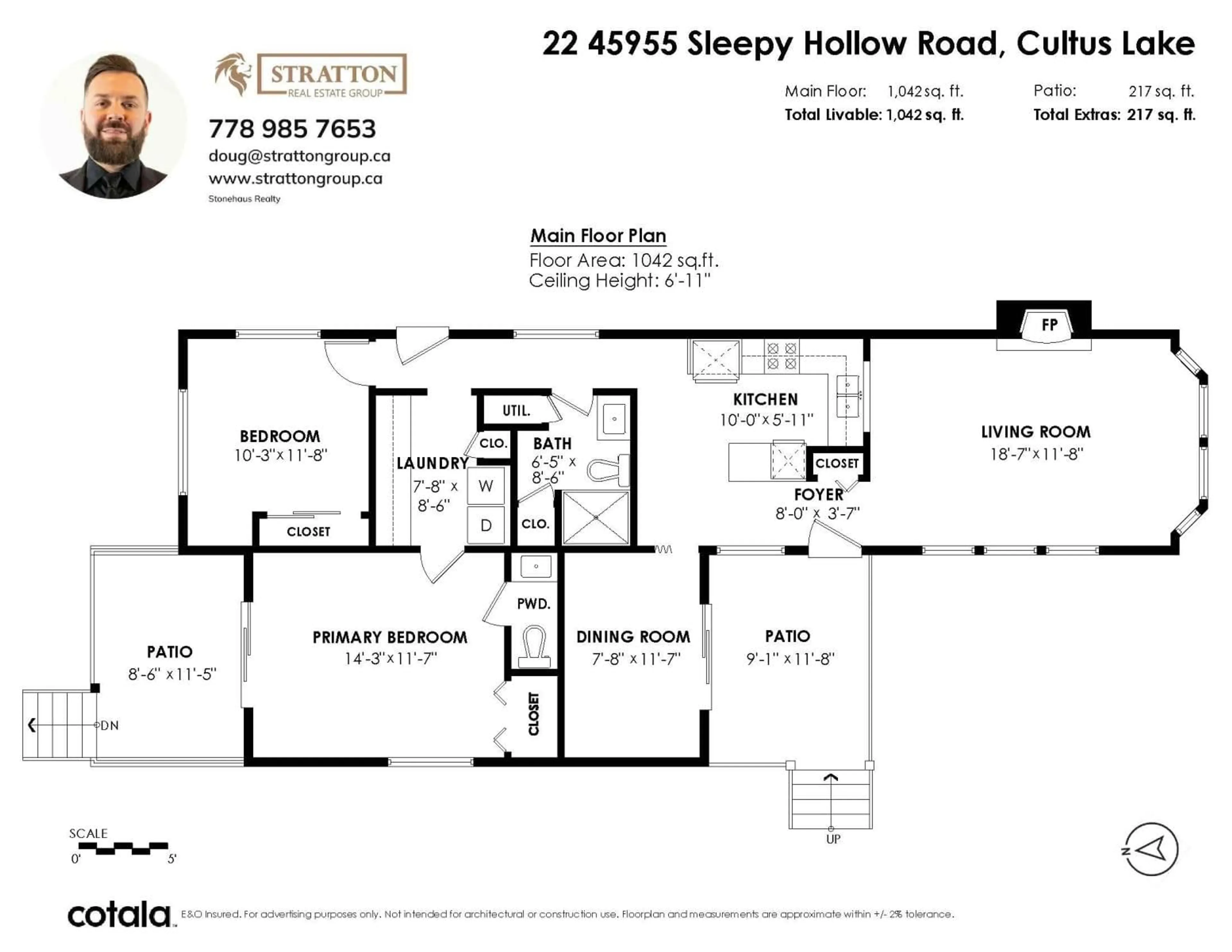 Floor plan for 22 45955 SLEEPY HOLLOW ROAD, Cultus Lake British Columbia V2R5A7