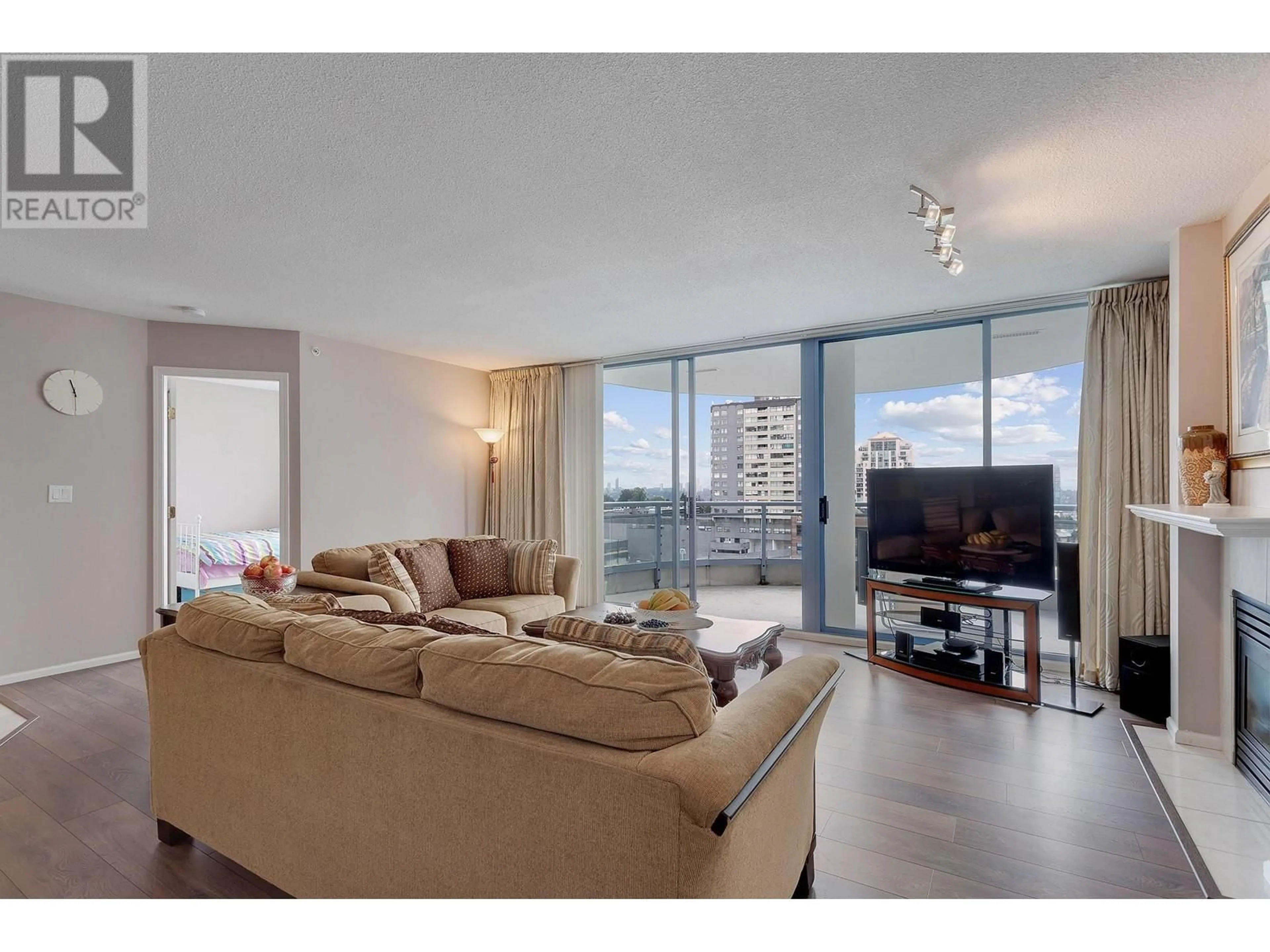 Living room, wood floors for 1204 719 PRINCESS STREET, New Westminster British Columbia V3M6T9