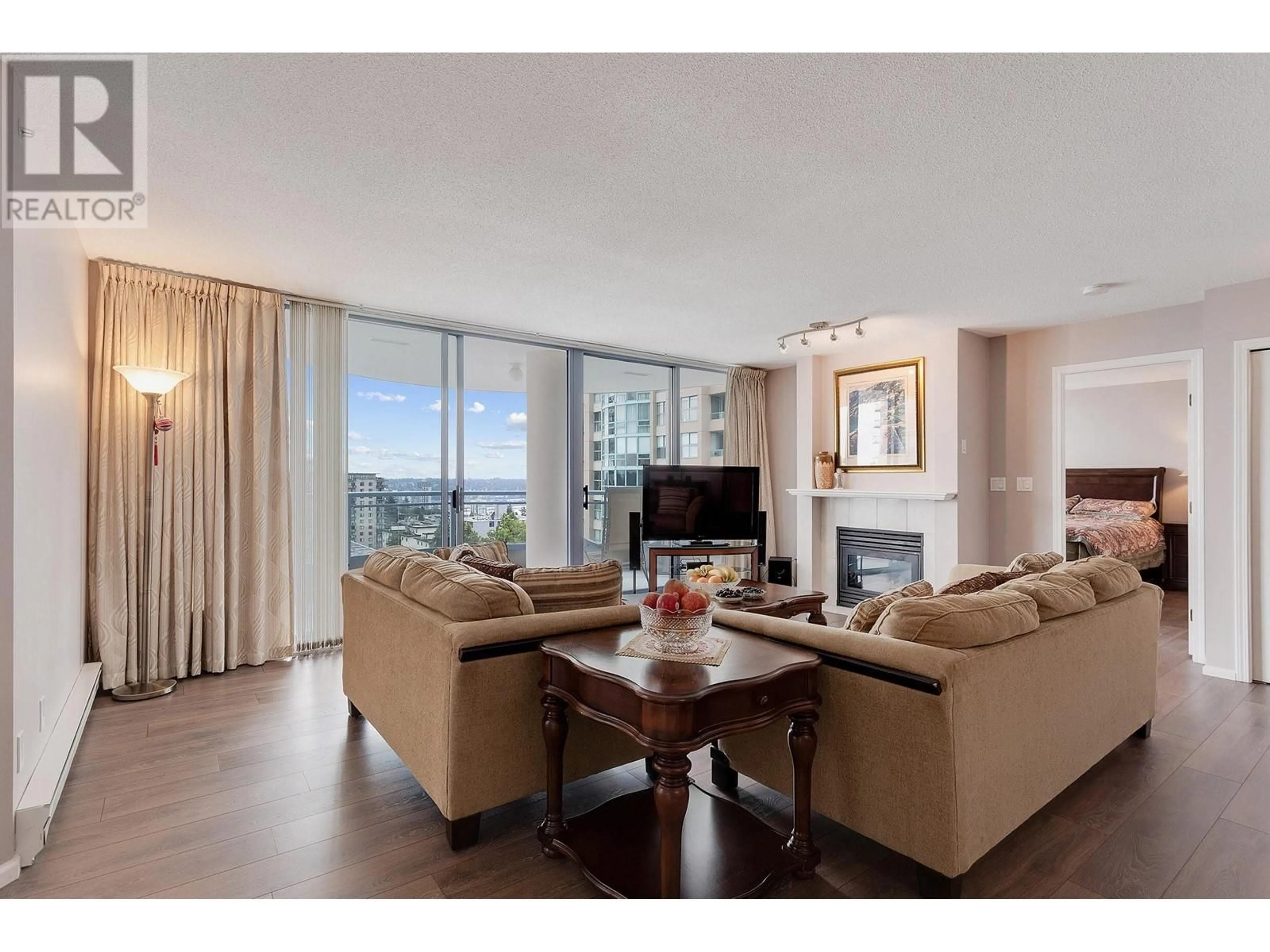 Living room, wood floors for 1204 719 PRINCESS STREET, New Westminster British Columbia V3M6T9