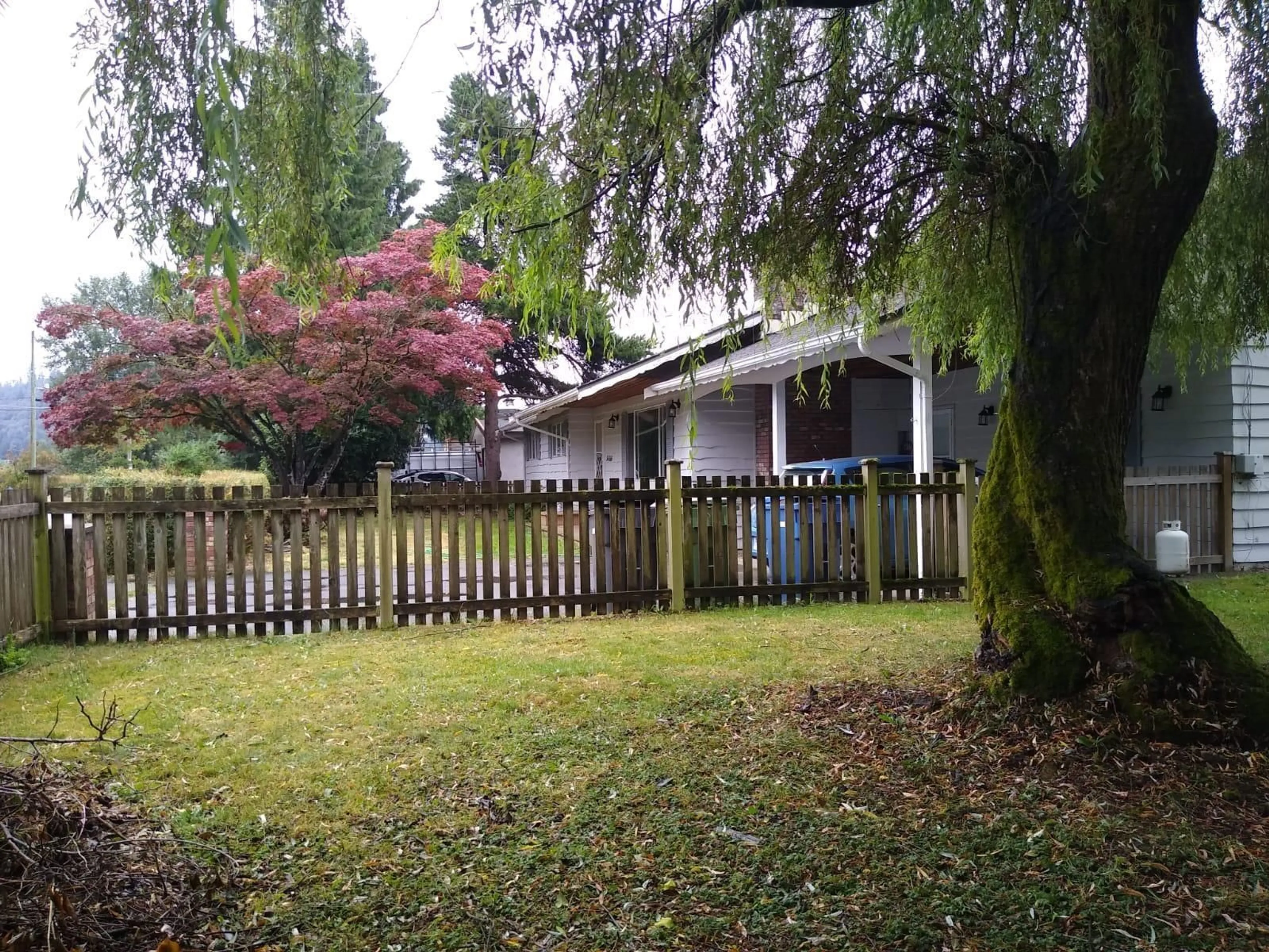 Frontside or backside of a home, the fenced backyard for 34366 GEORGE FERGUSON WAY, Abbotsford British Columbia V2S2P1