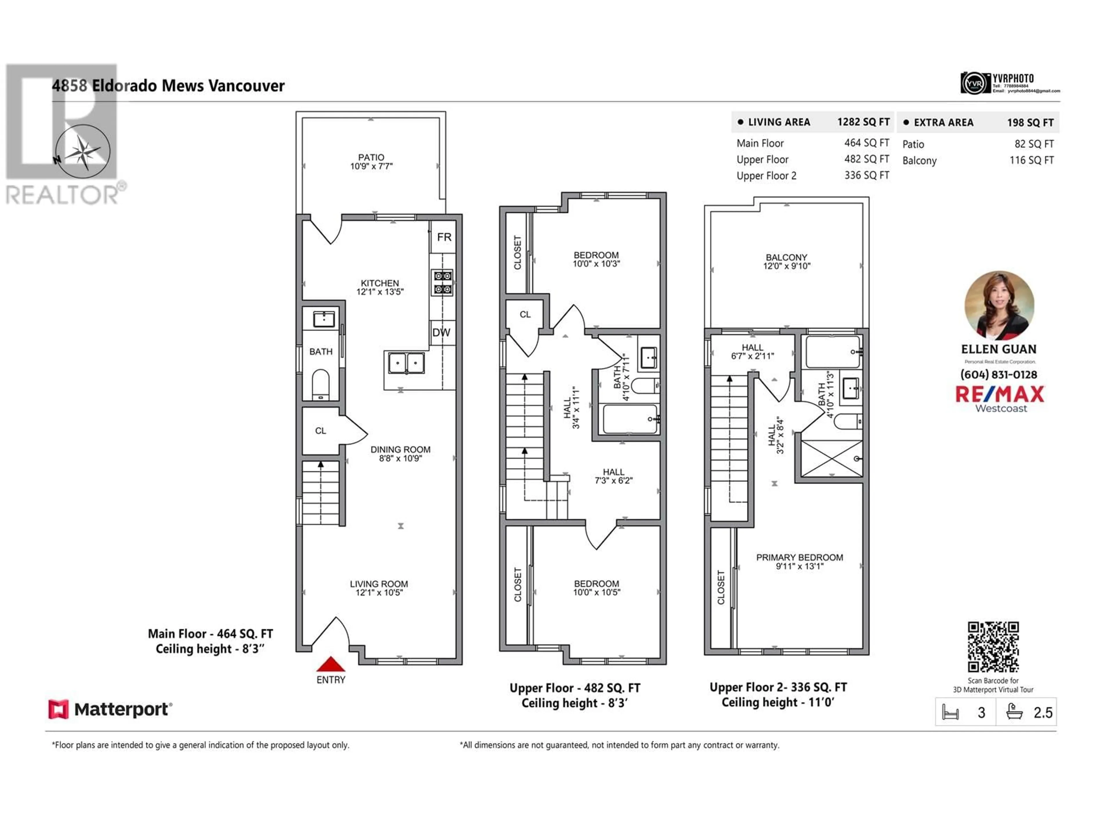 Floor plan for 4858 ELDORADO MEWS, Vancouver British Columbia V5R0B1