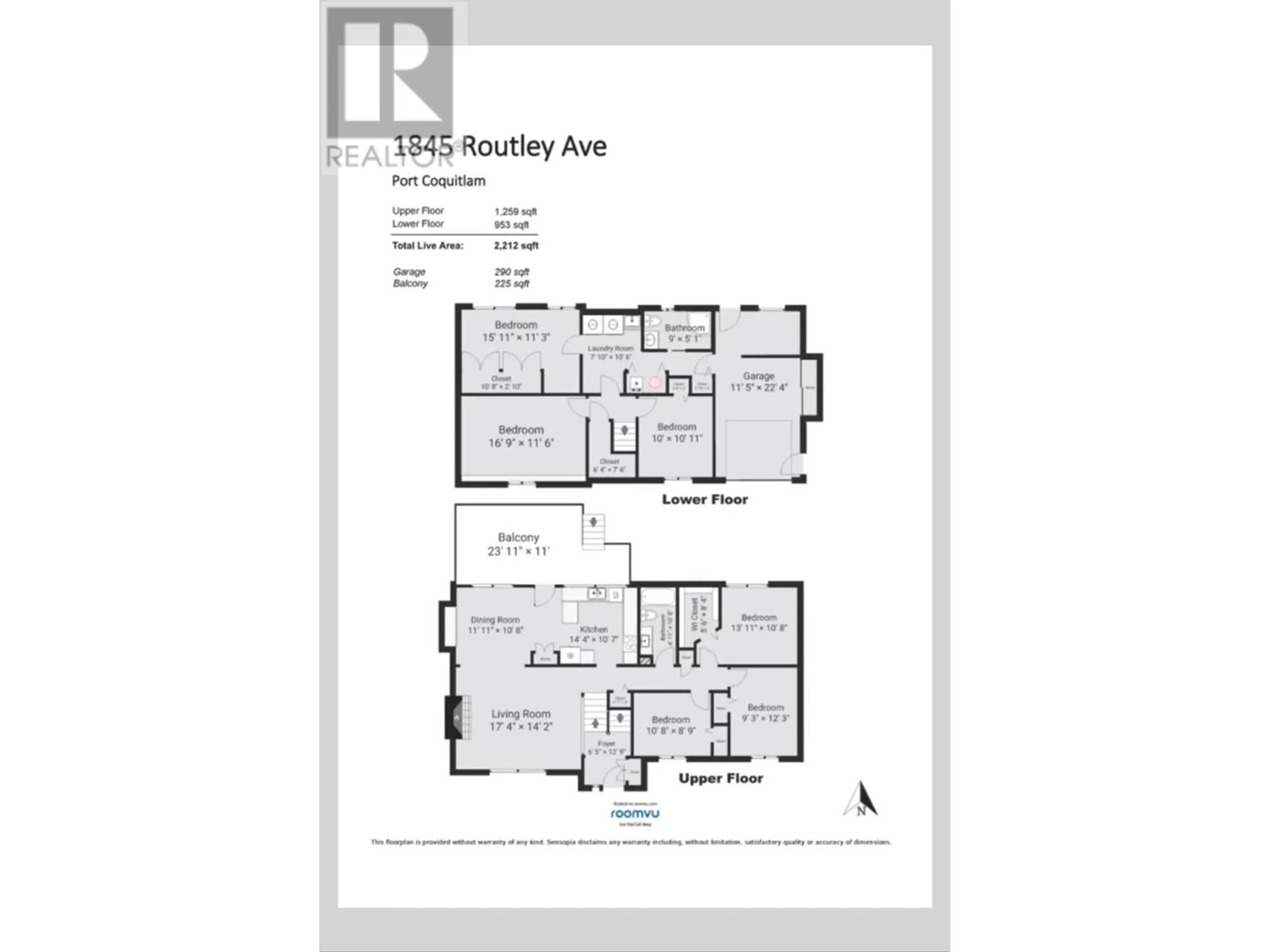 Floor plan for 1845 ROUTLEY AVENUE, Port Coquitlam British Columbia V3C1A8