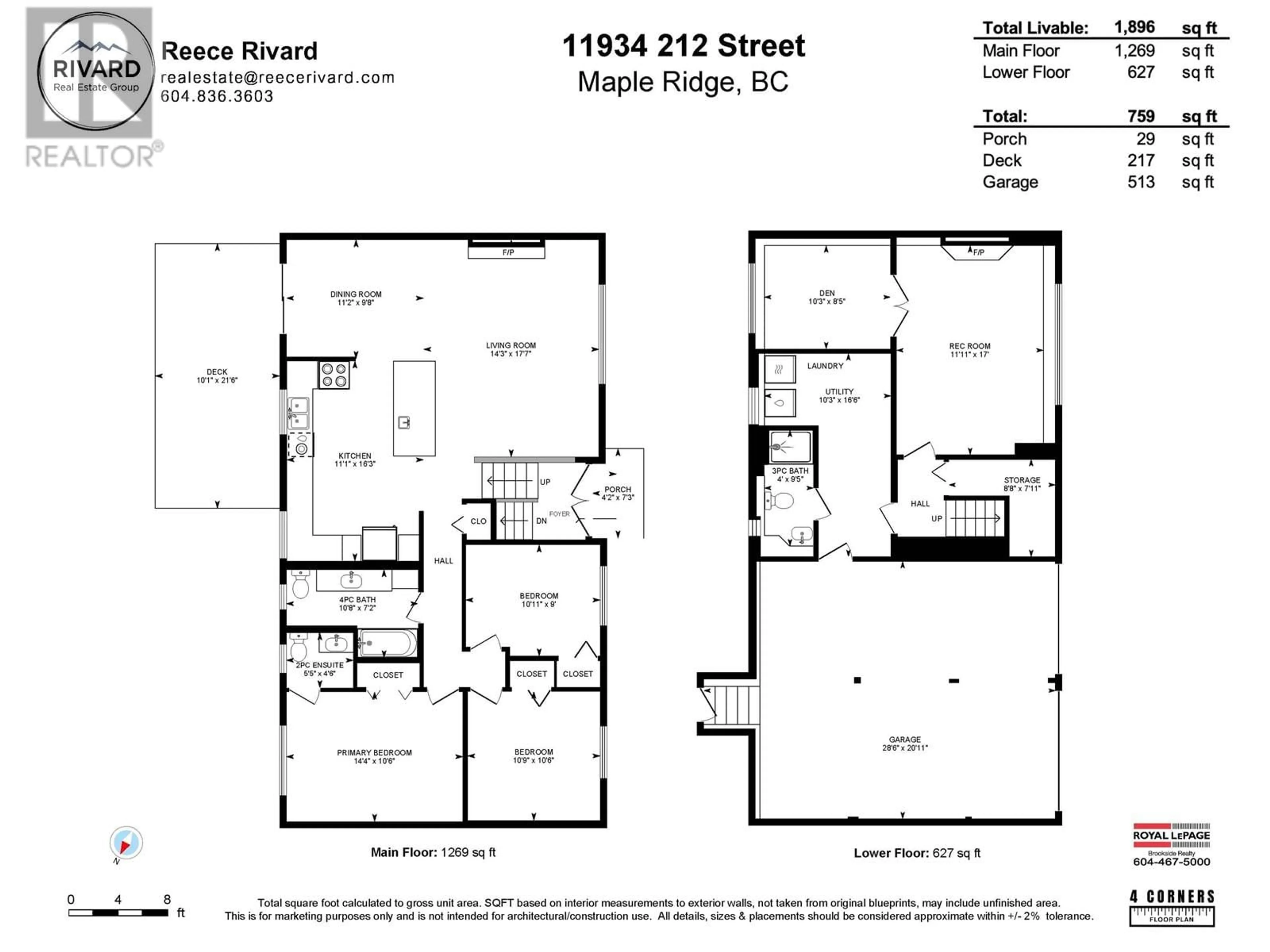 Floor plan for 11934 212 STREET, Maple Ridge British Columbia V2X7X1