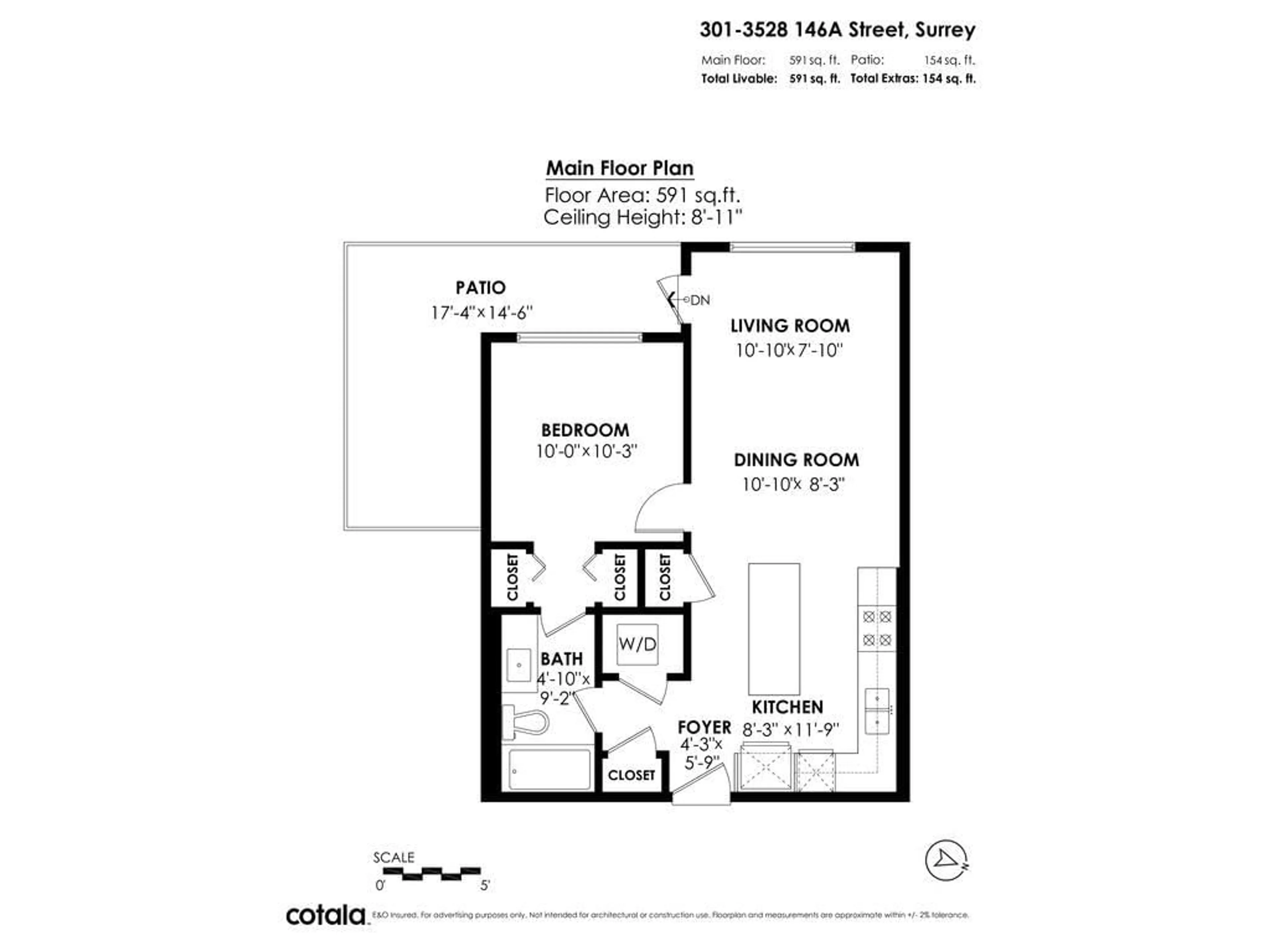 Floor plan for 301 3528 146A STREET, Surrey British Columbia V4P0H4