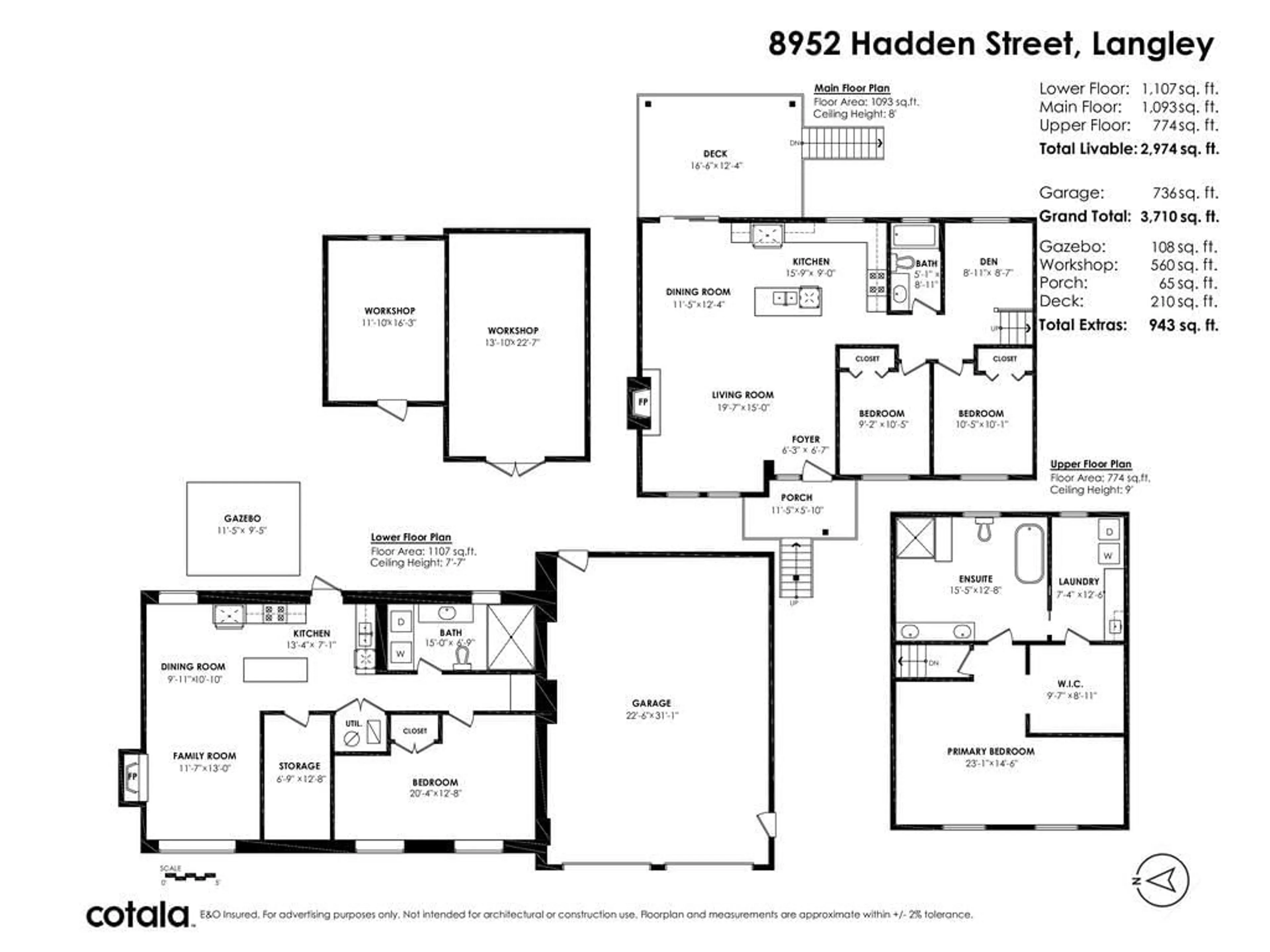 Floor plan for 8952 HADDEN STREET, Langley British Columbia V1M3T2