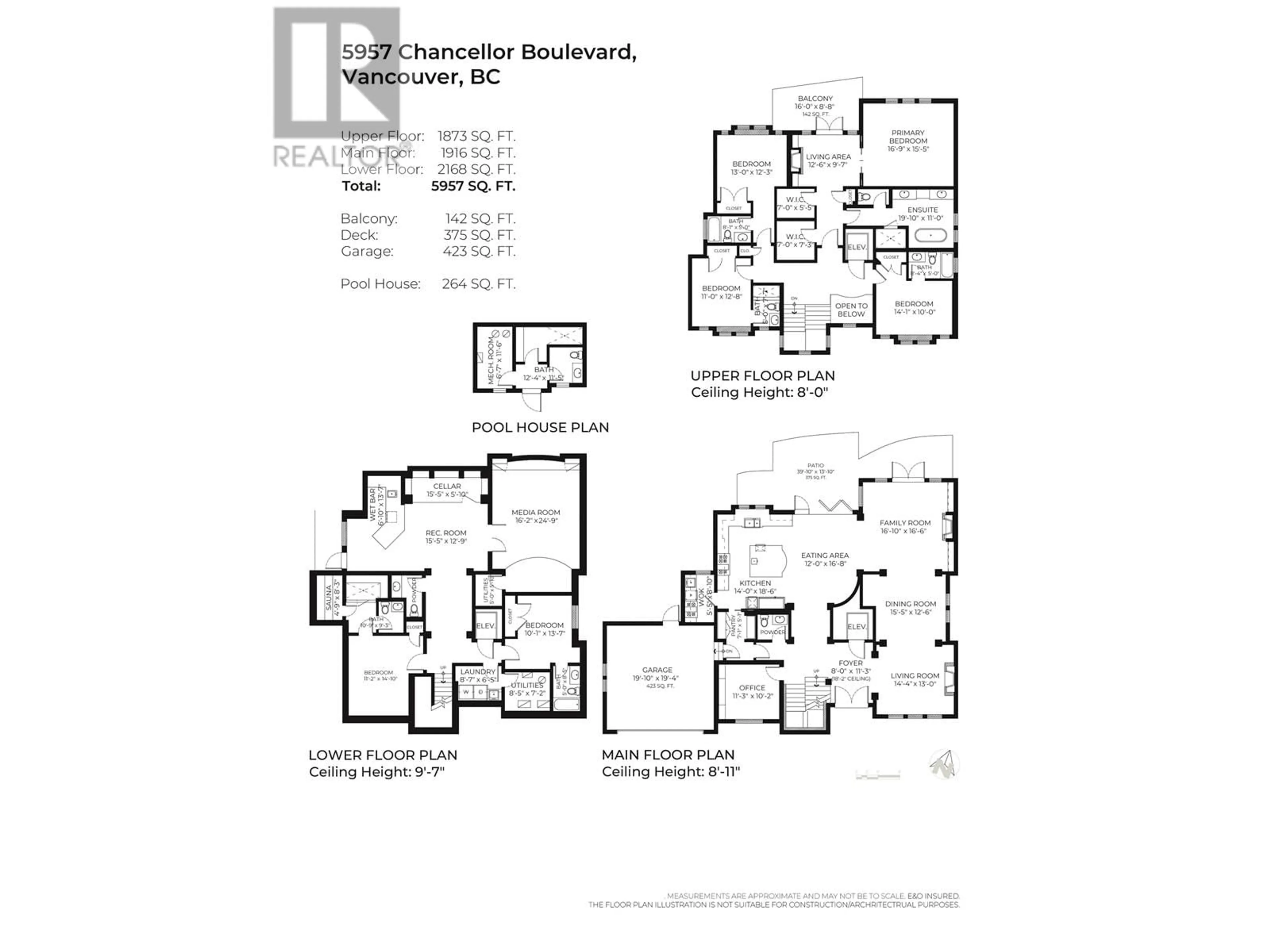 Floor plan for 5957 CHANCELLOR BOULEVARD, Vancouver British Columbia V6T1E6