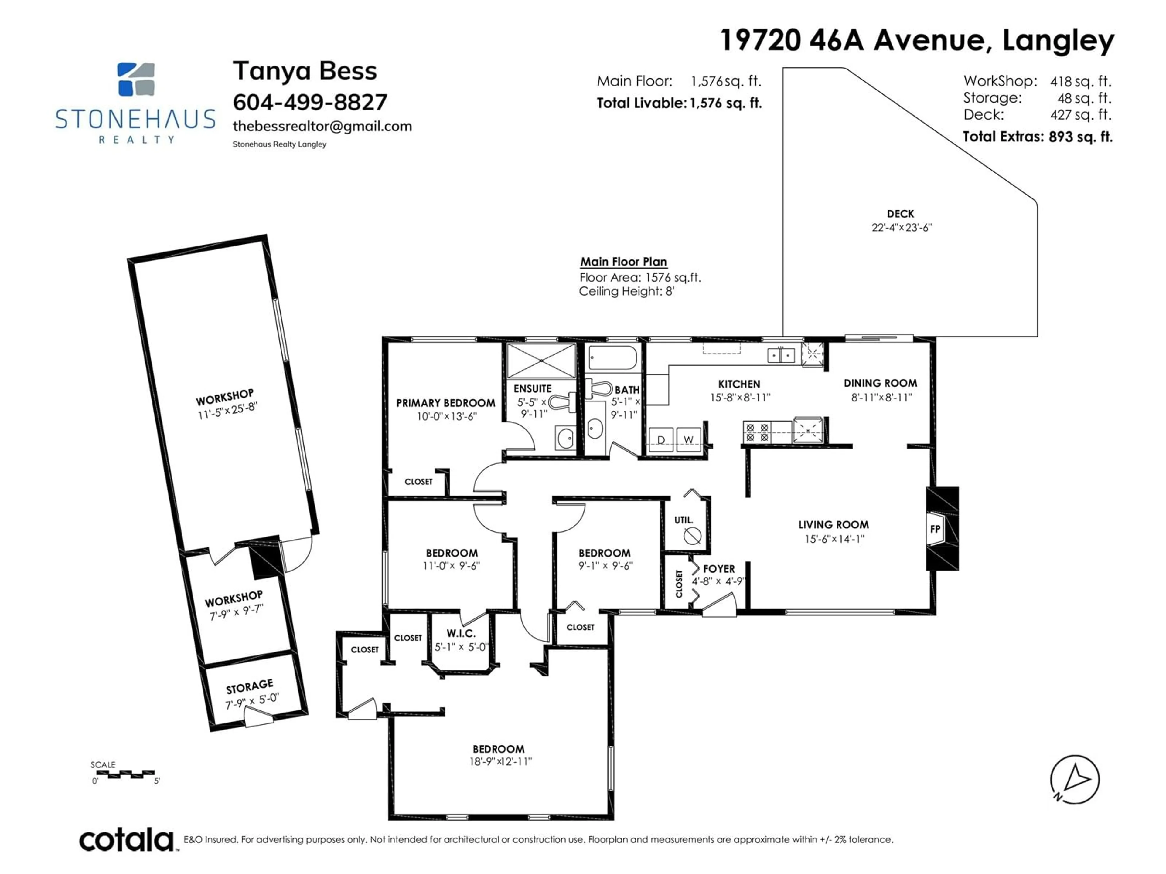 Floor plan for 19720 46A AVENUE, Langley British Columbia V3A5G4