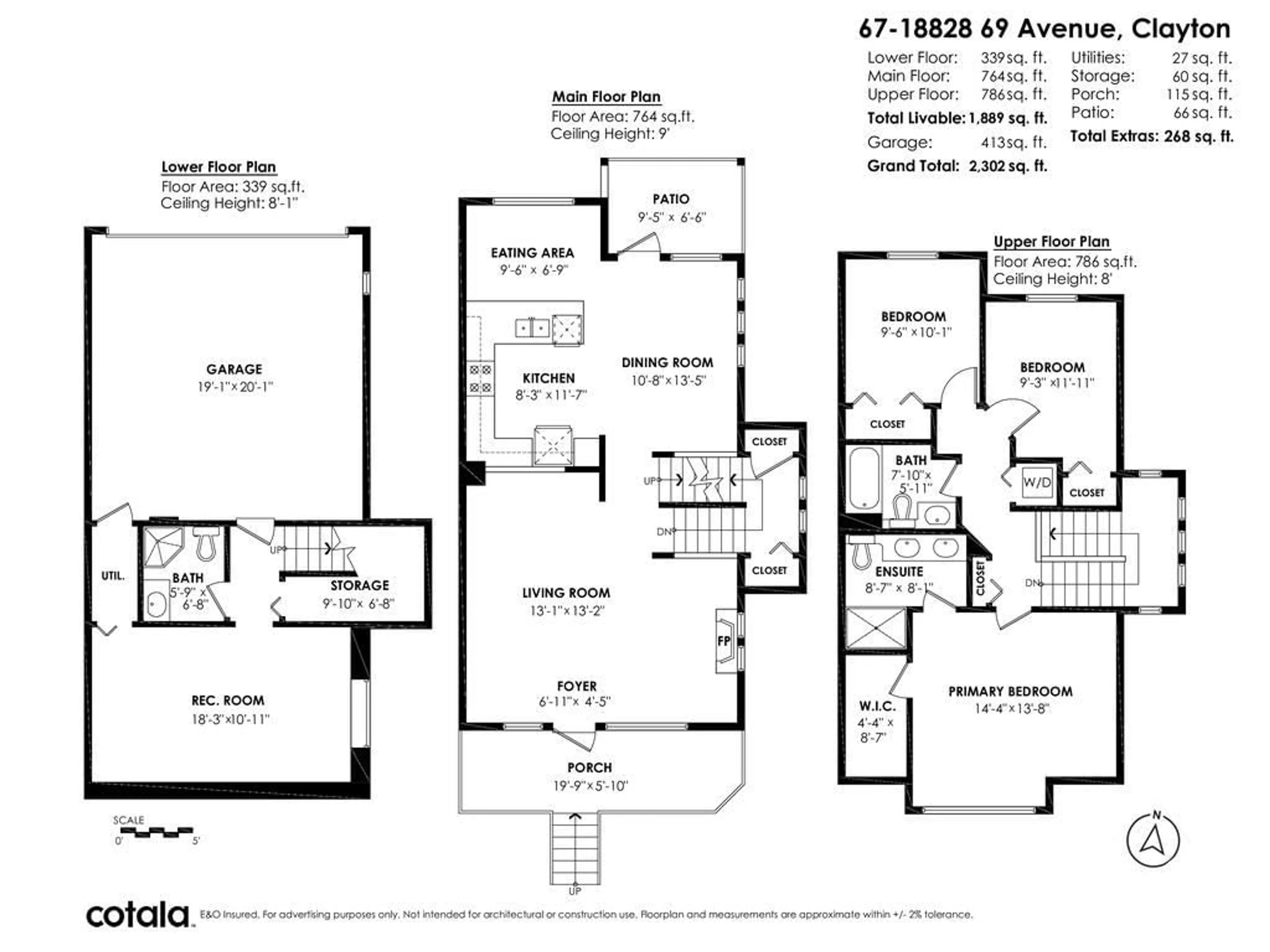 Floor plan for 67 18828 69TH AVENUE, Surrey British Columbia V4N5L3