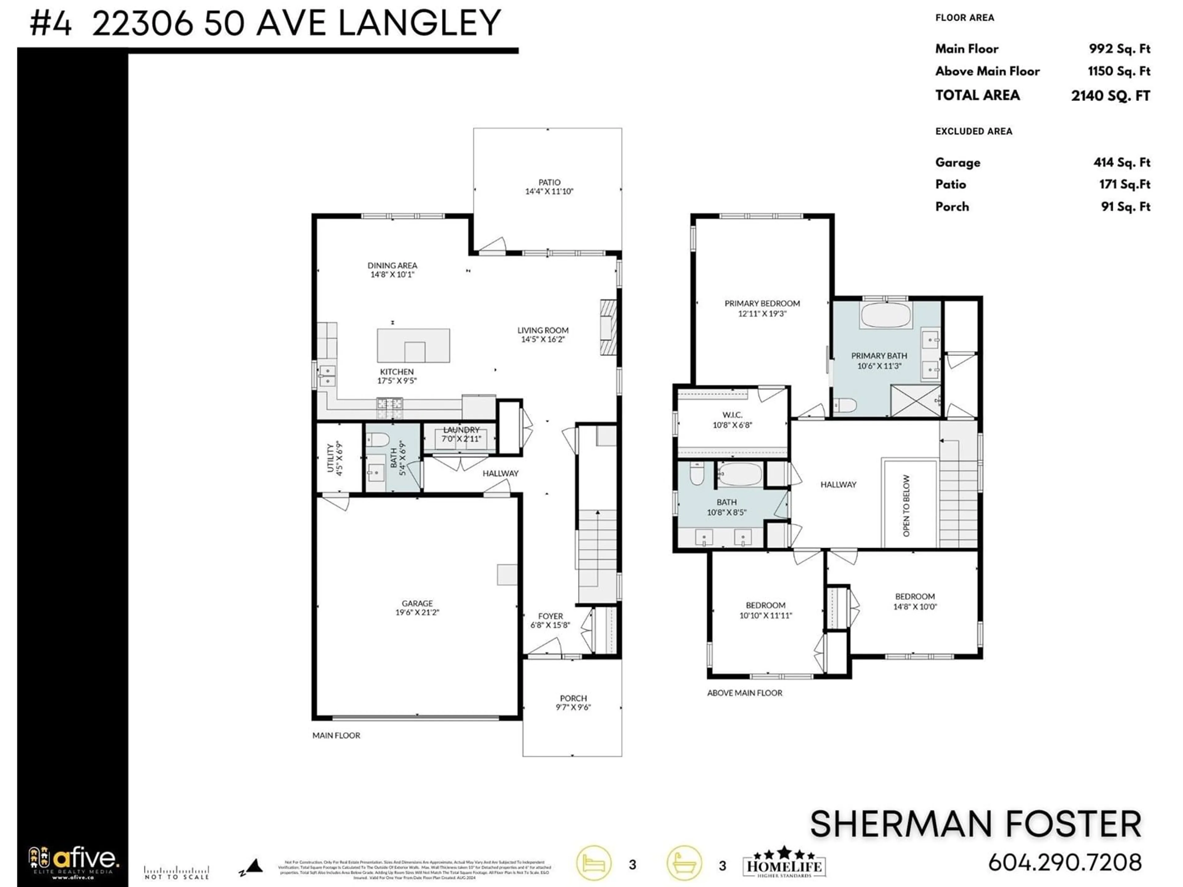 Floor plan for 4 22306 50 AVENUE, Langley British Columbia V2Y2V4