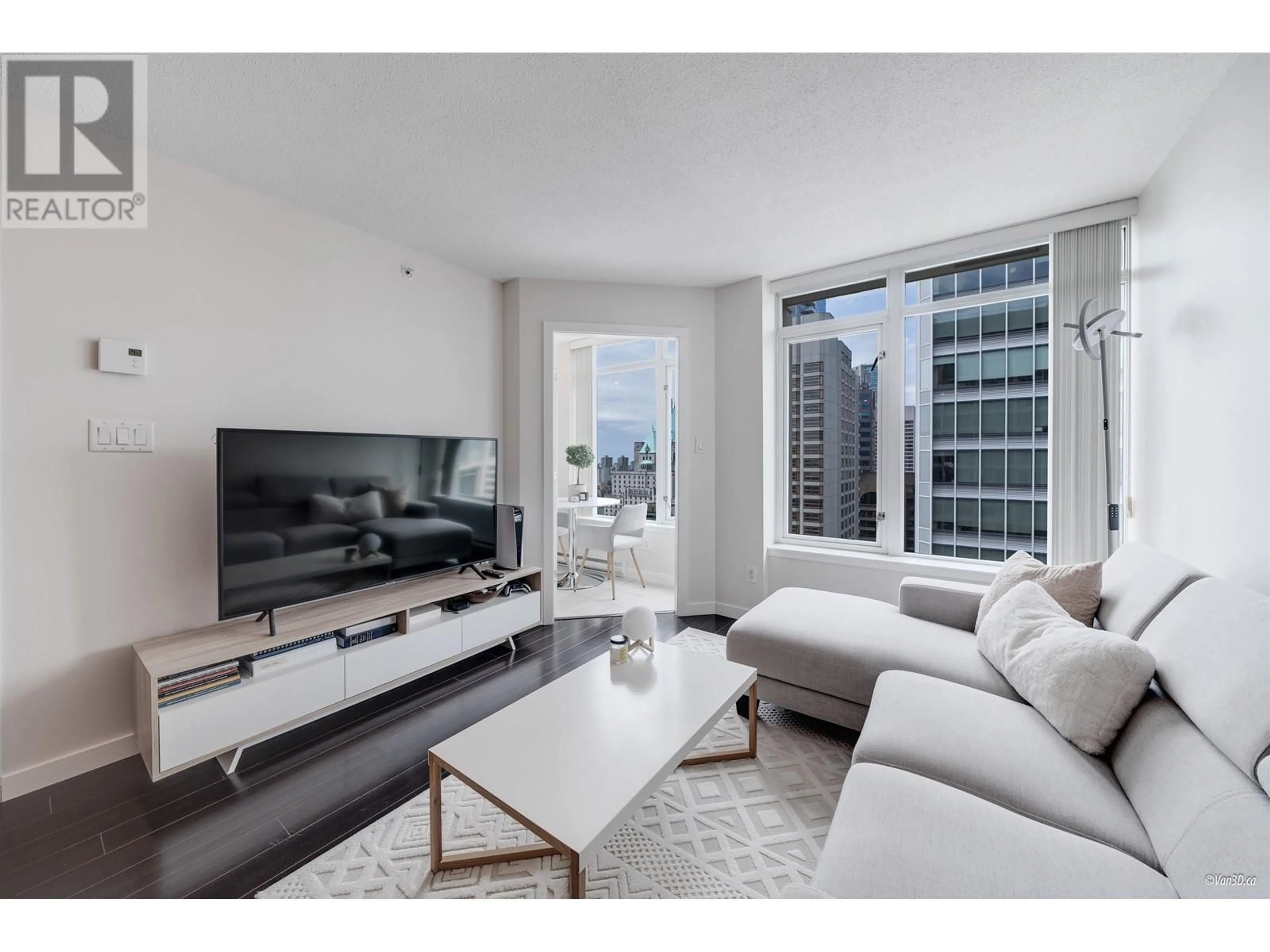 Living room, wood floors for 2302 610 GRANVILLE STREET, Vancouver British Columbia V6C3T3