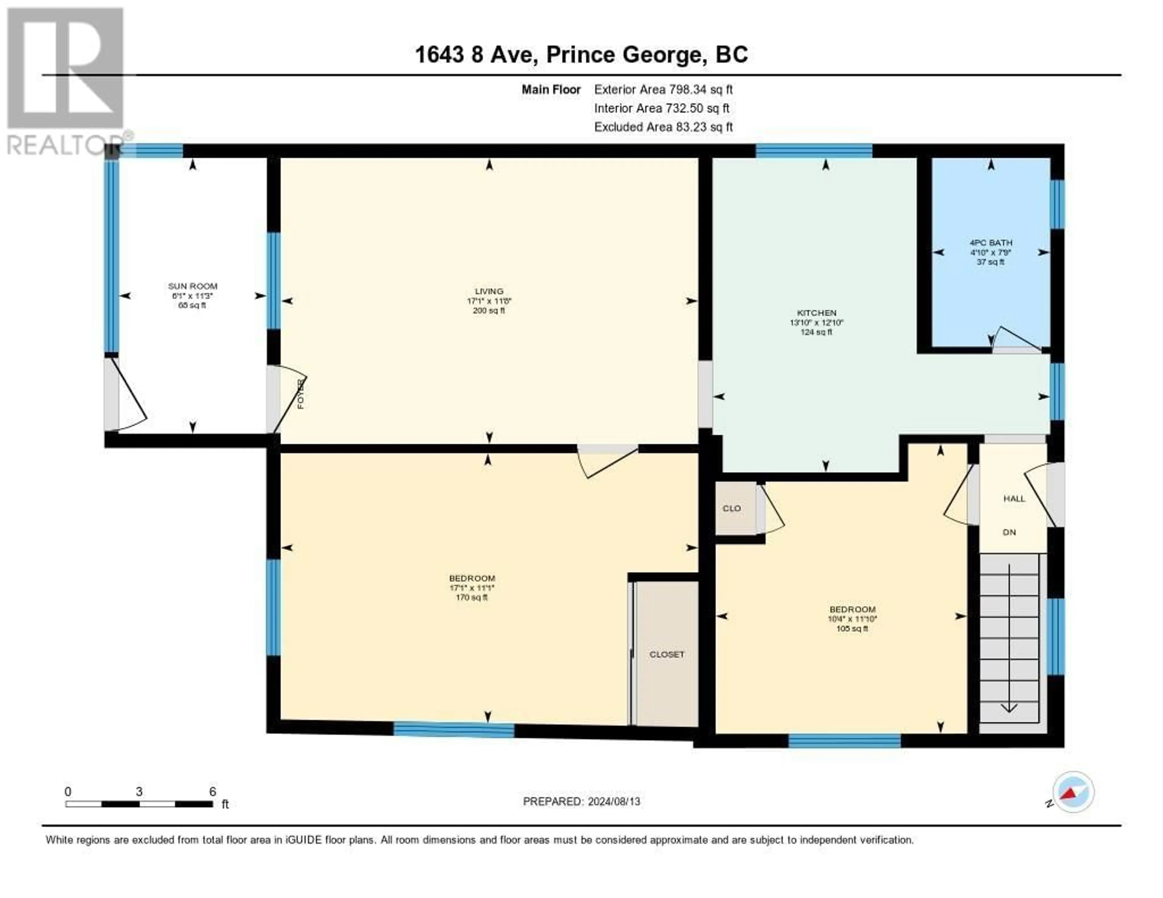 Floor plan for 1643 8TH AVENUE, Prince George British Columbia V2L3R4