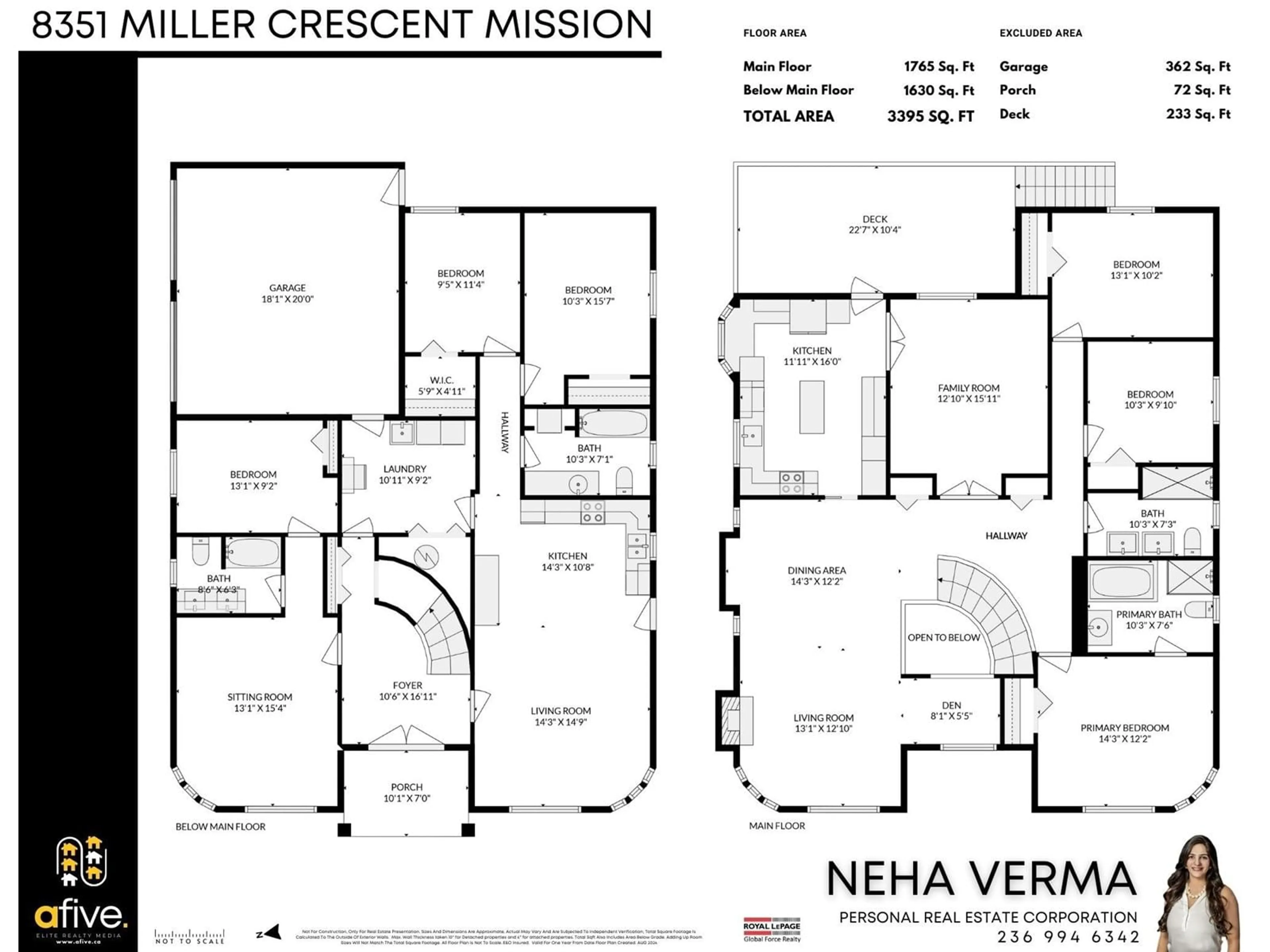 Floor plan for 8351 MILLER CRESCENT, Mission British Columbia V2V6H7