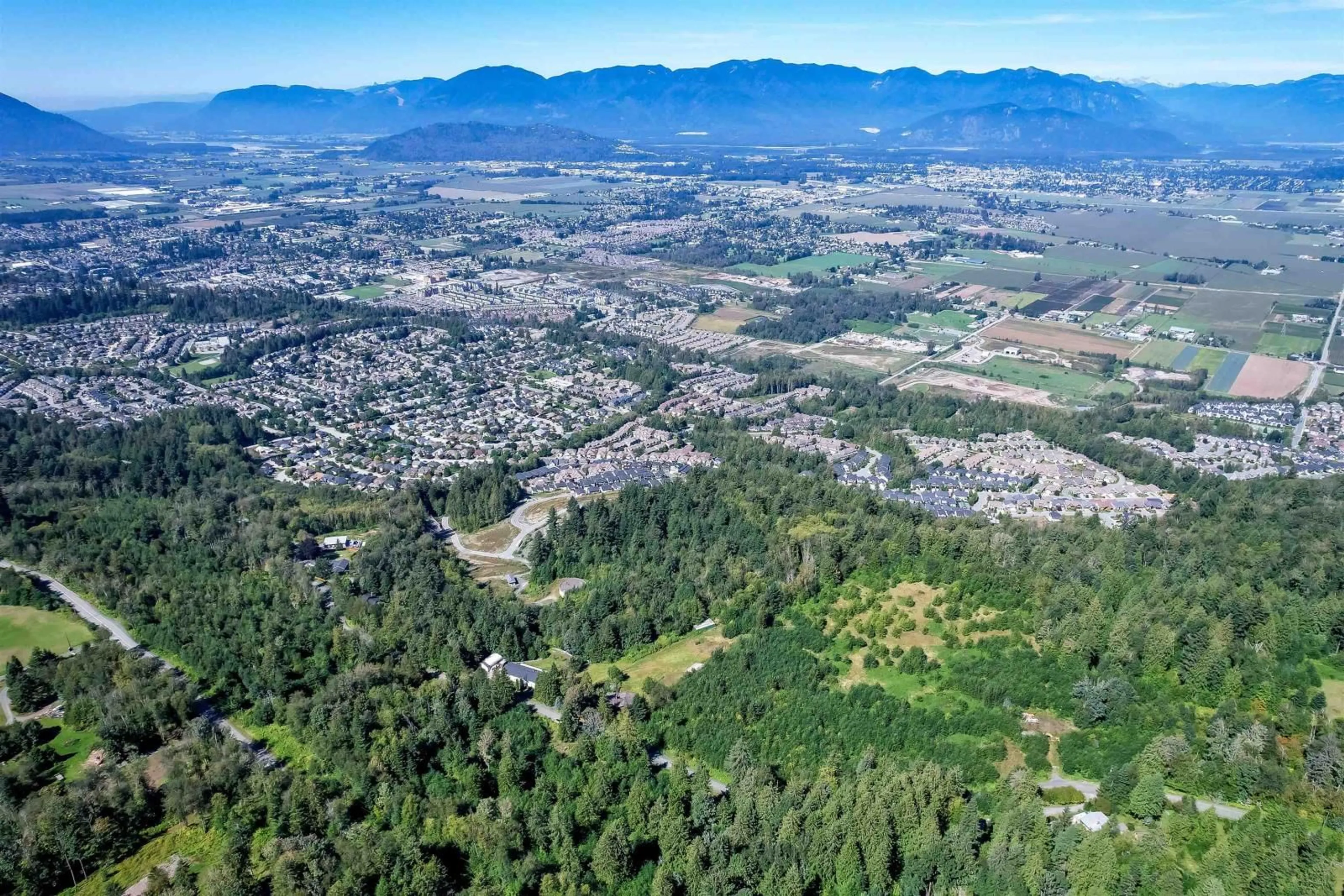 A pic from outside/outdoor area/front of a property/back of a property/a pic from drone, mountain view for 47015 EXTROM ROAD, Chilliwack British Columbia V2R4V1